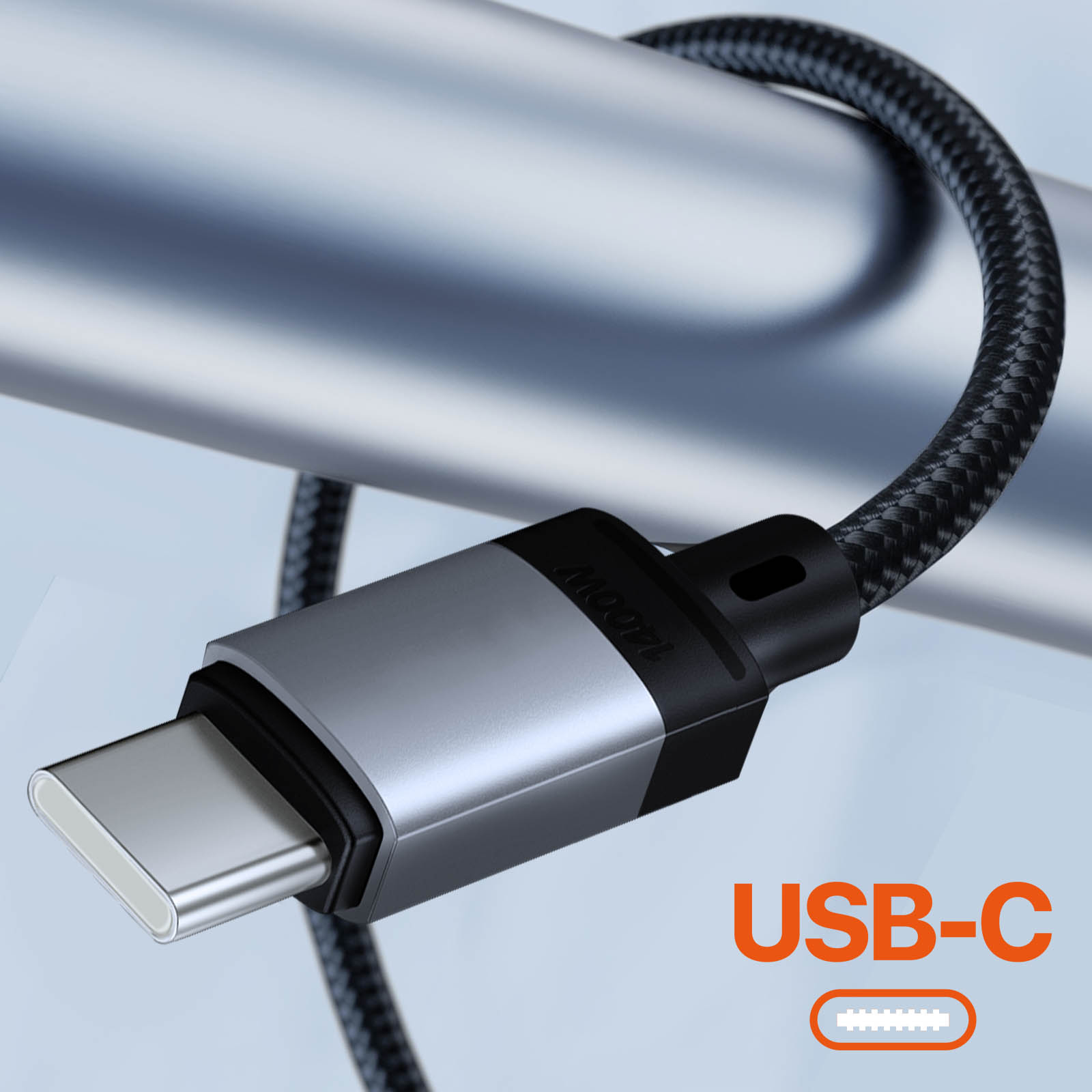 Câble USB C vers MagSafe 3 MacBook, 140W, Nylon Résistant 2m