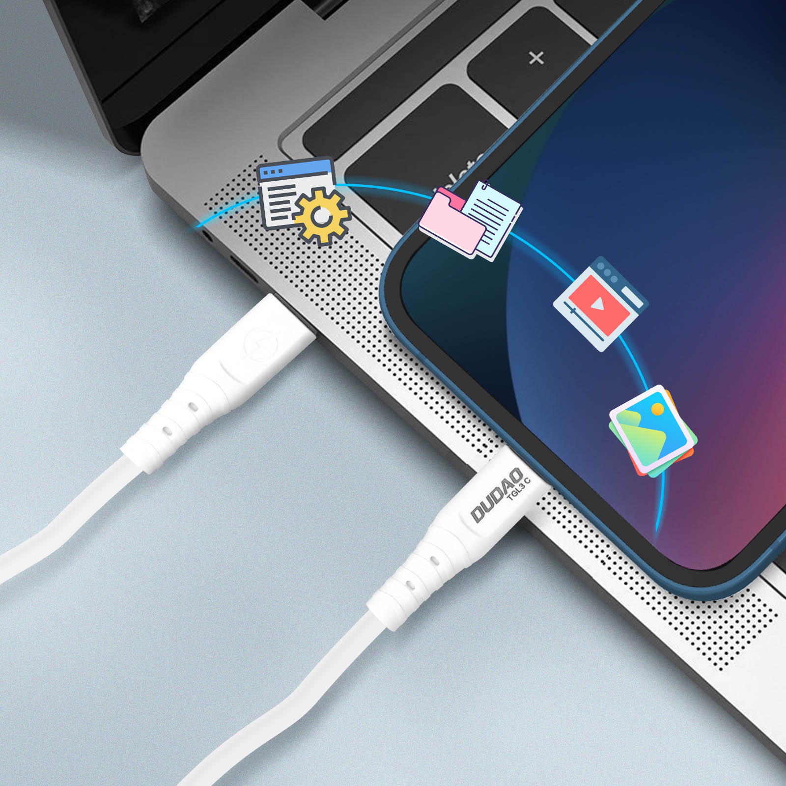 Câble USB, Câble USB-C et Câble iPhone sur GSM55