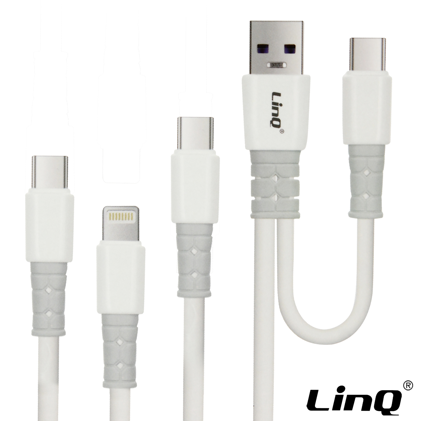 Cable Usb-c A Lightning De 1,2m Linq, Carga Rápida 3a - Blanco con