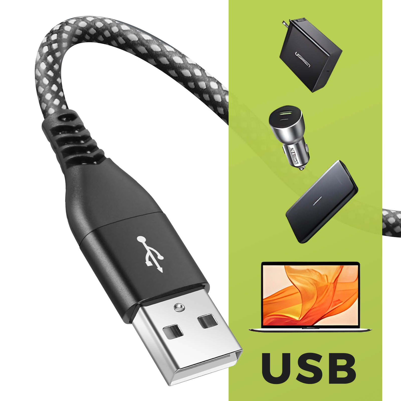 Chargeur allume-cigare USB + câble USB Type C - Moxie 