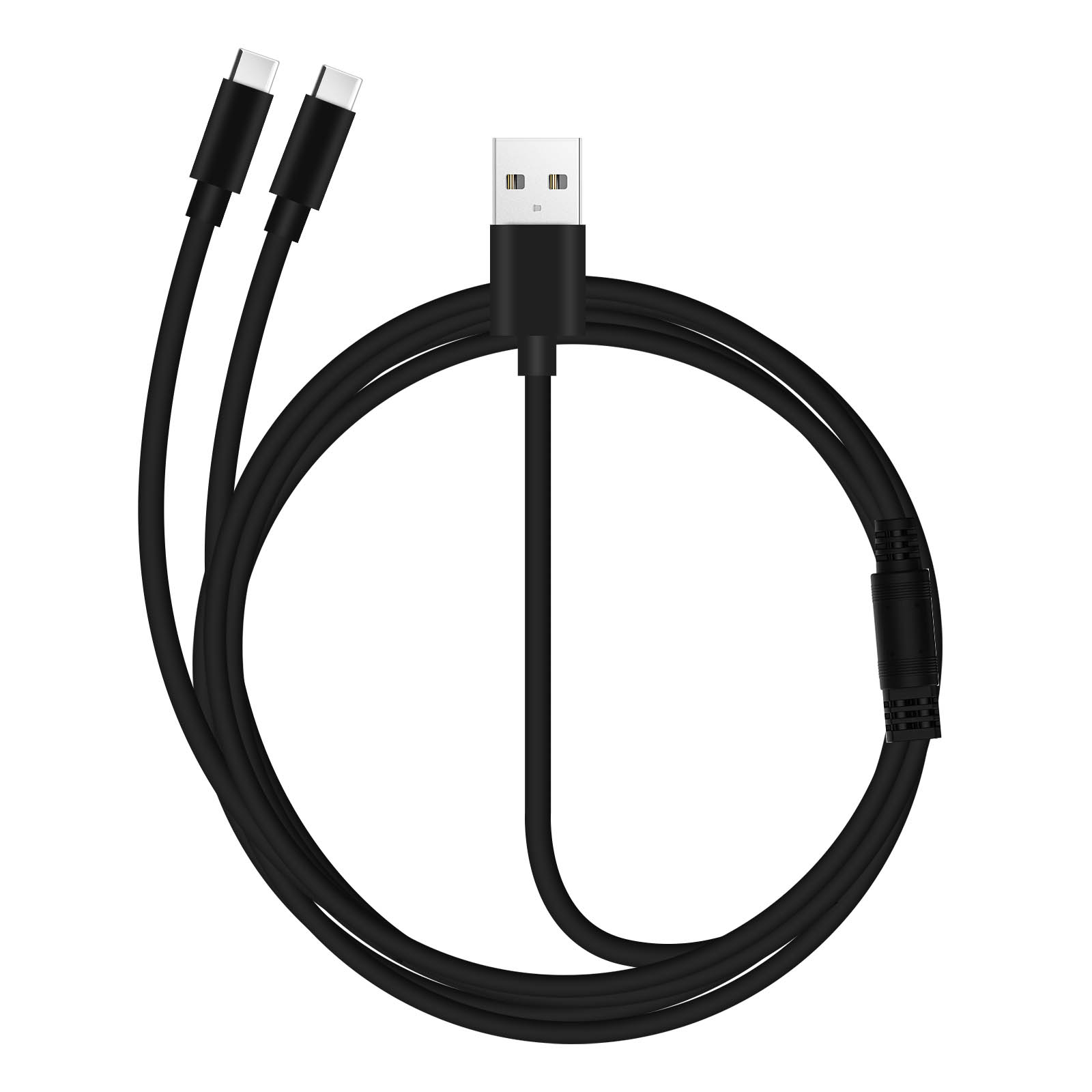 Câble Double USB-C / USB, Charge Rapide 3m - Noir p. Manette PS5 / Xbox /  Smartphone - Français