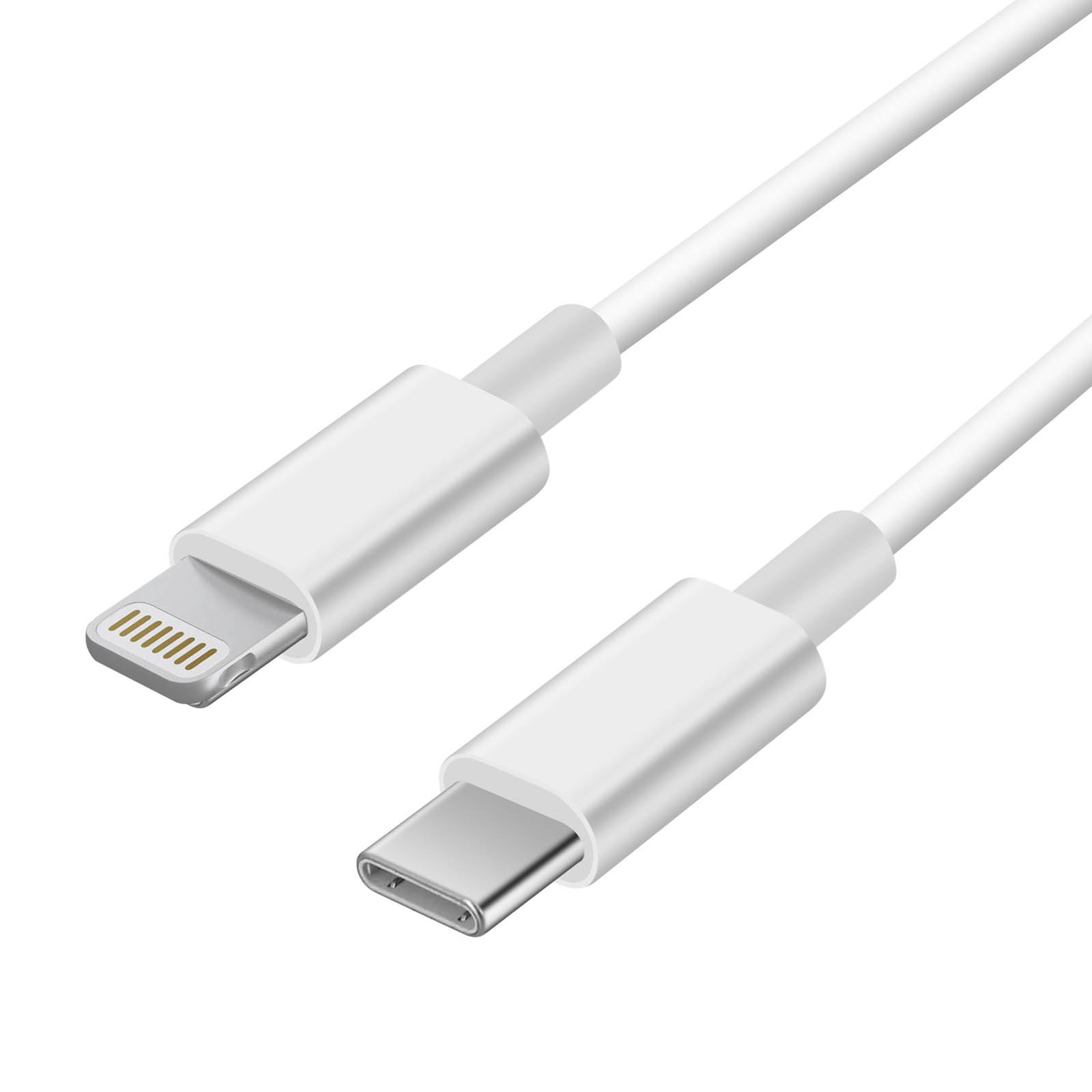Câble USB-C vers Lightning Original Apple (2m) Charge Rapide iPhone - Blanc  - Français
