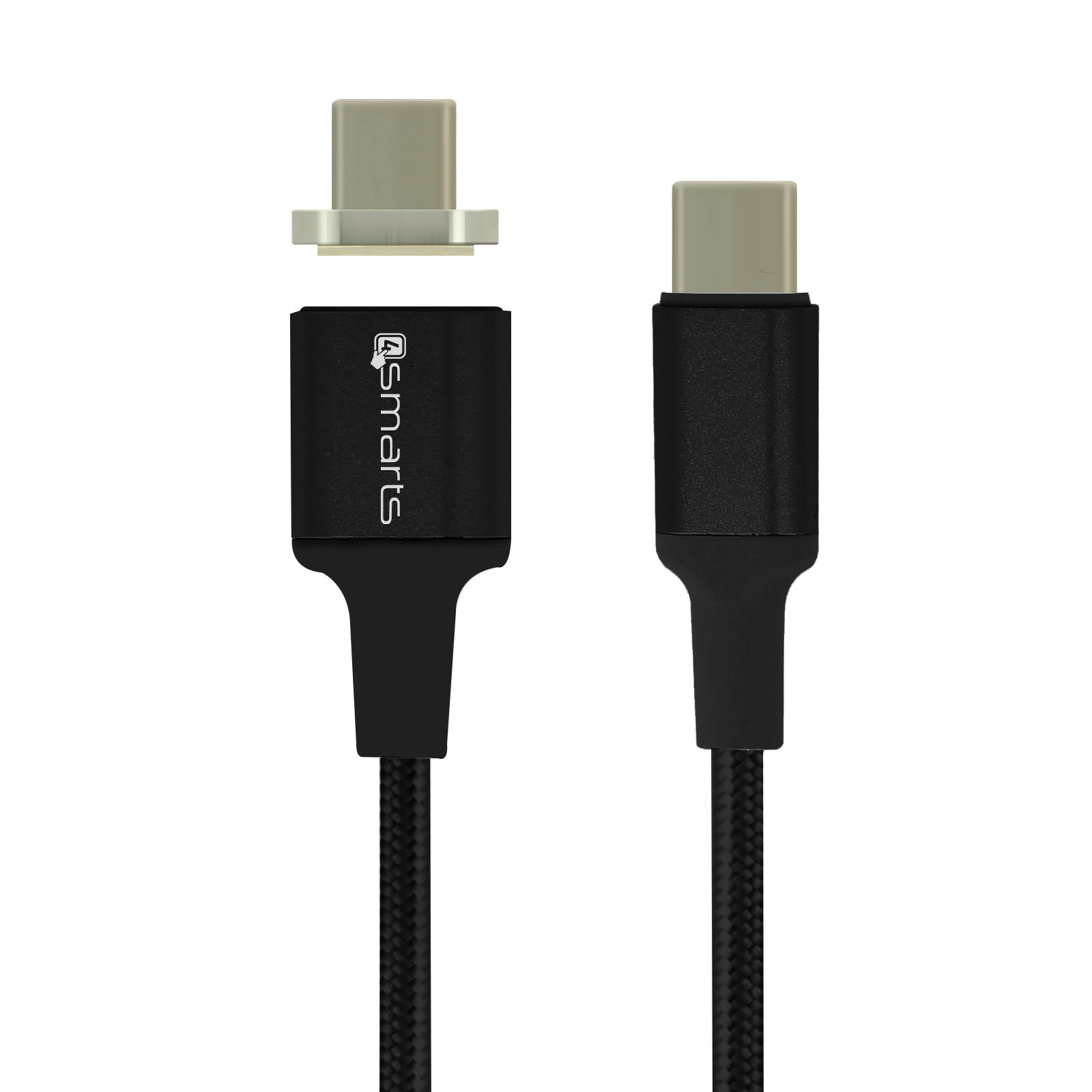 Câble USB-C-USB-C anti-enchevêtrement avec support magnétique