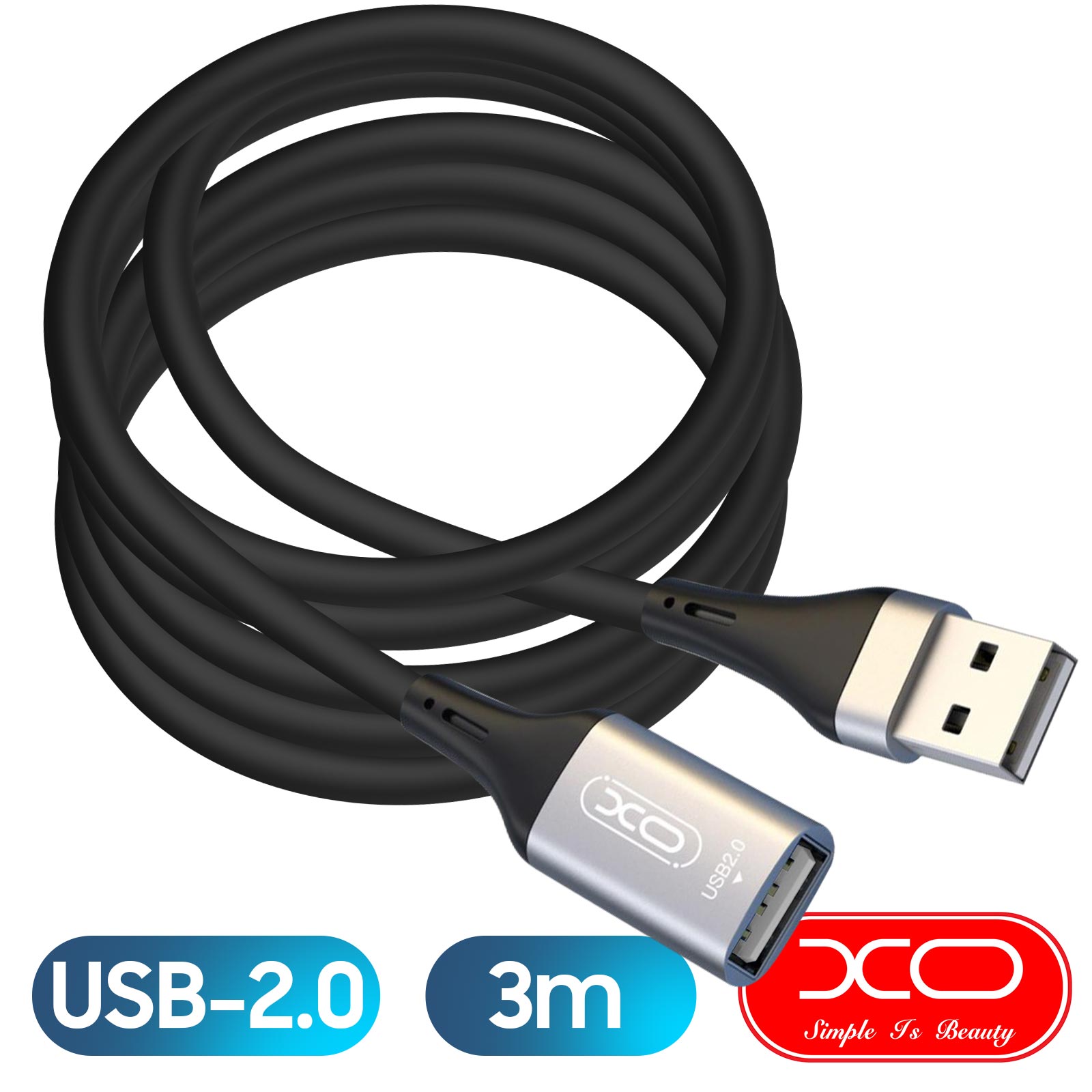Rallonge USB 2.0 Charge et Transfert de données Câble d'Extension