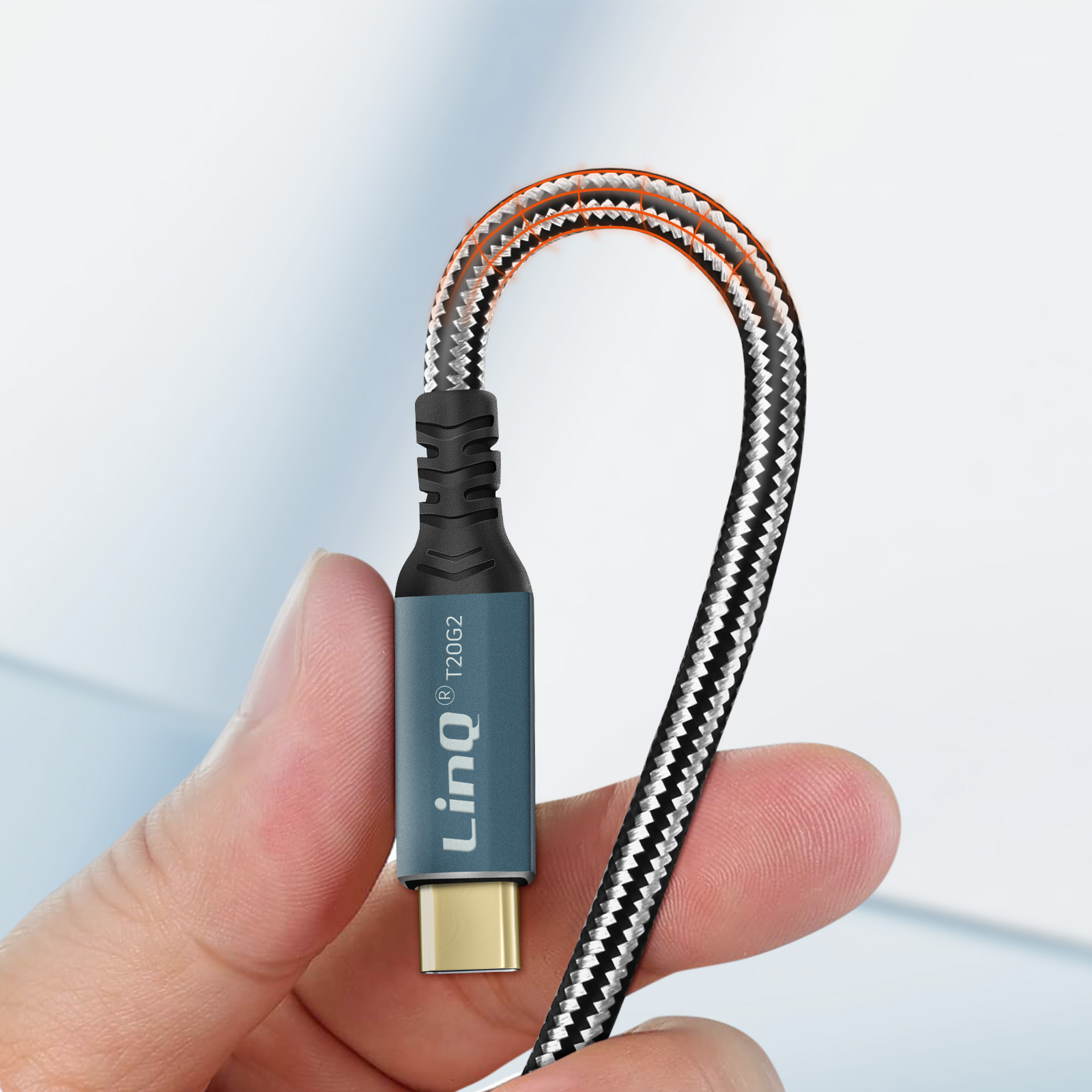 Rallonge USB-C 2m, Charge 100W Résolution 8K Transfert 20Gbps - LinQ -  Français