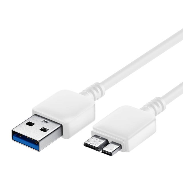 lento Exención Alrededor Cable USB 2.0 a Micro USB 3.0 Carga Transferencia Datos PC Blanco - Spain