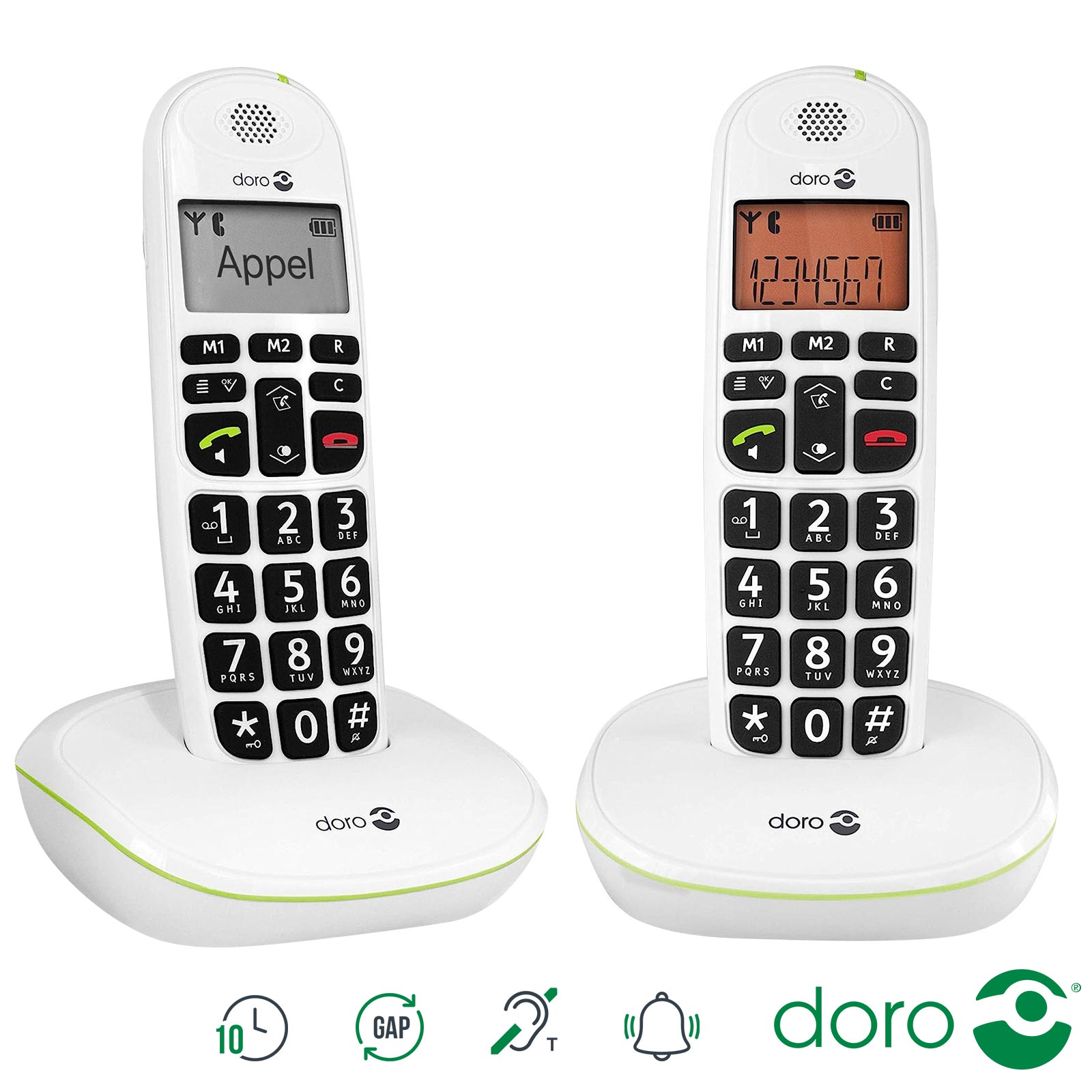 Doro PhoneEasy 100w Téléphone Amplifié Sans Fils pour Senior