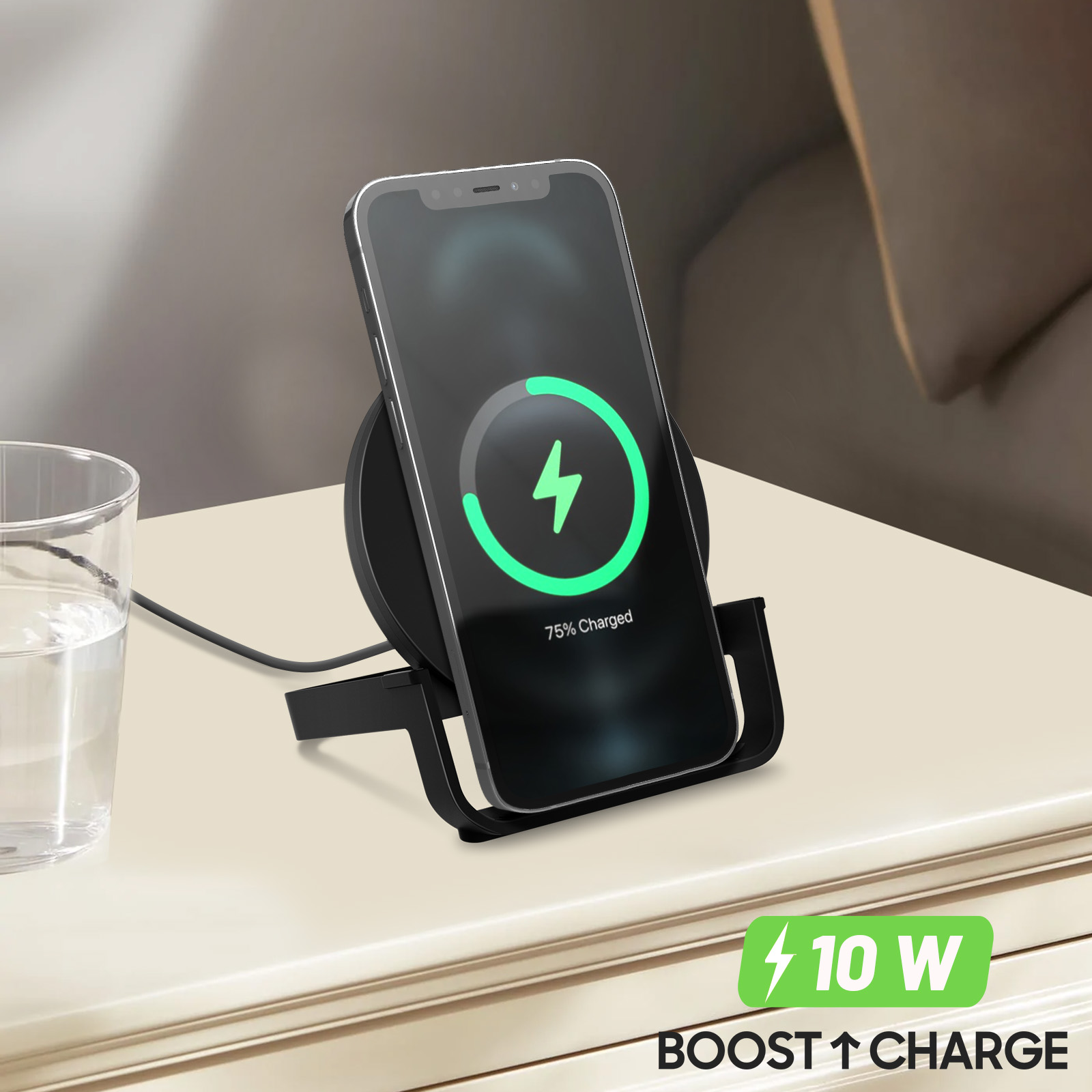 Belkin BOOST CHARGE (10 W) Blanc - Chargeur induction sans fil  iPhone/smartphone - Chargeur - BELKIN