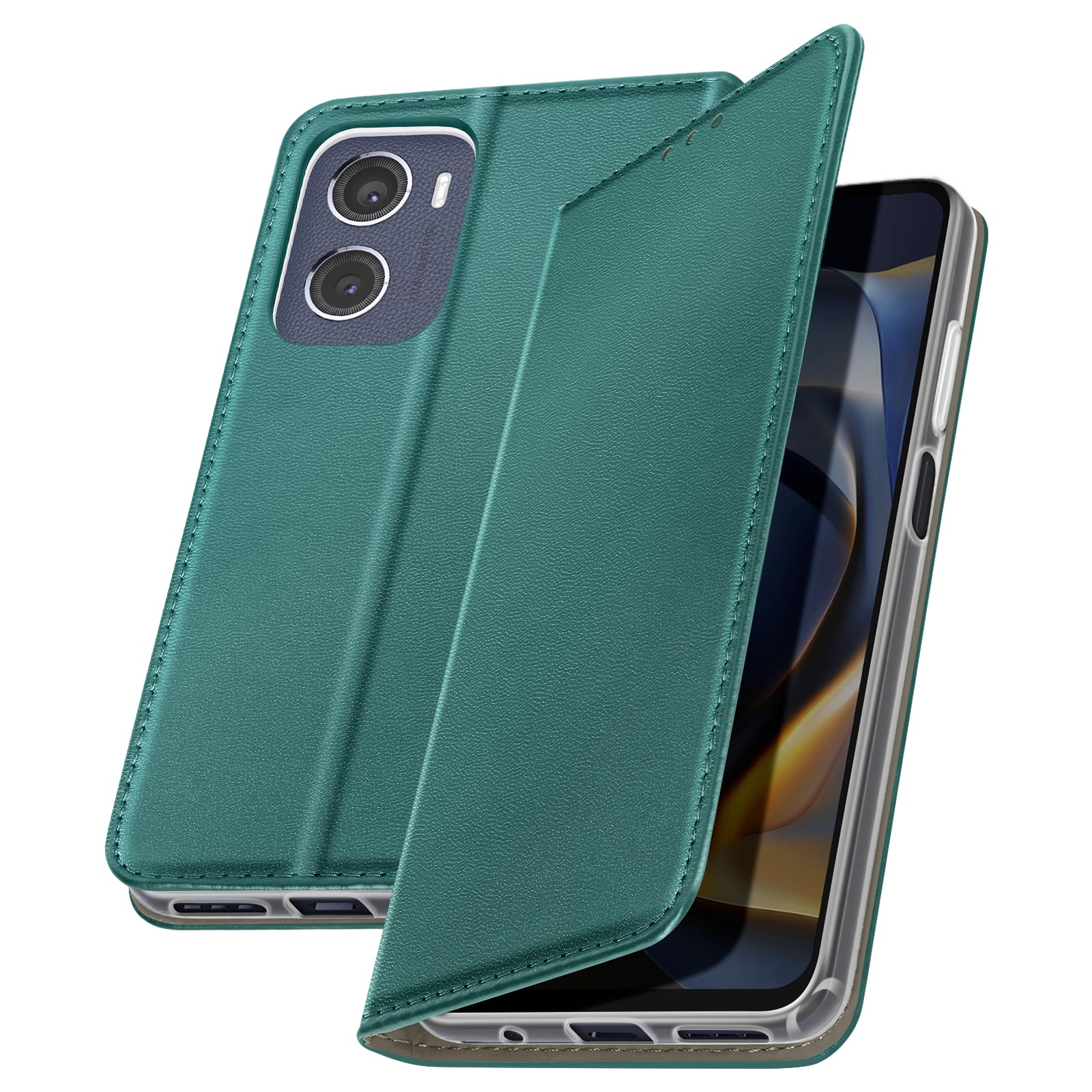 Coque à Rabat Pour Motorola Moto E4 (4ème Génération) - Modèle 'Book' Noir, TPU - Neuf