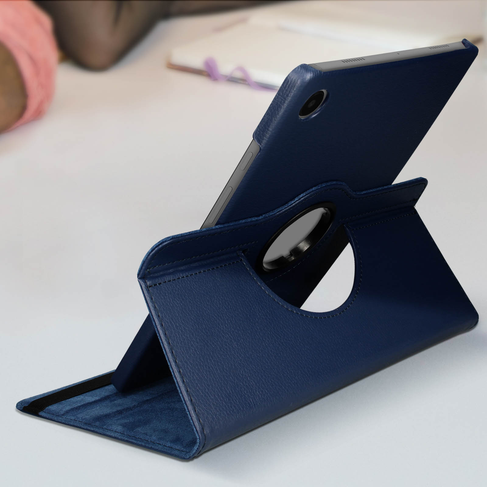 Étui iPad Mini 4 / 5 Clapet Support Rotatif 360°, Portait / Paysage - Rose  - Français