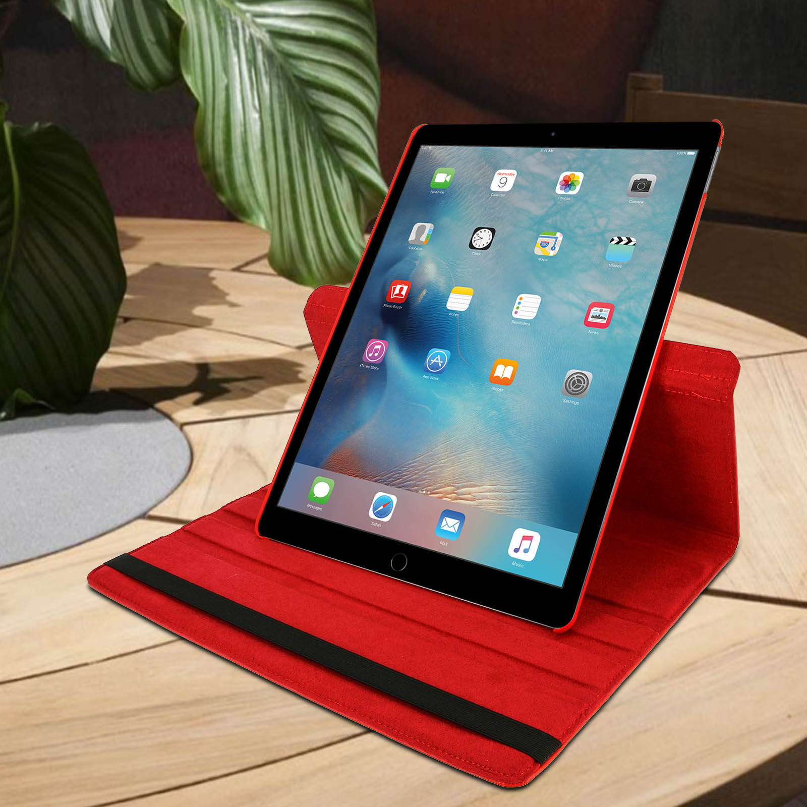 Housse, Étui folio rotatif à 360° pour Apple iPad Pro 12.9 - Rouge -  Français