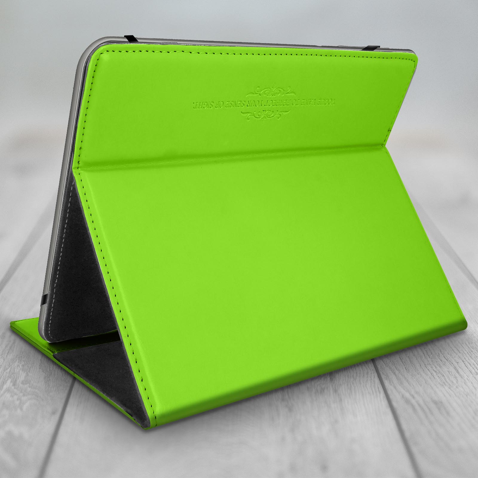 Étui Tablette 7 Pouces, Clapet Folio Effet Cuir Patiné avec Fonction  Support Vidéo - Vert - Français