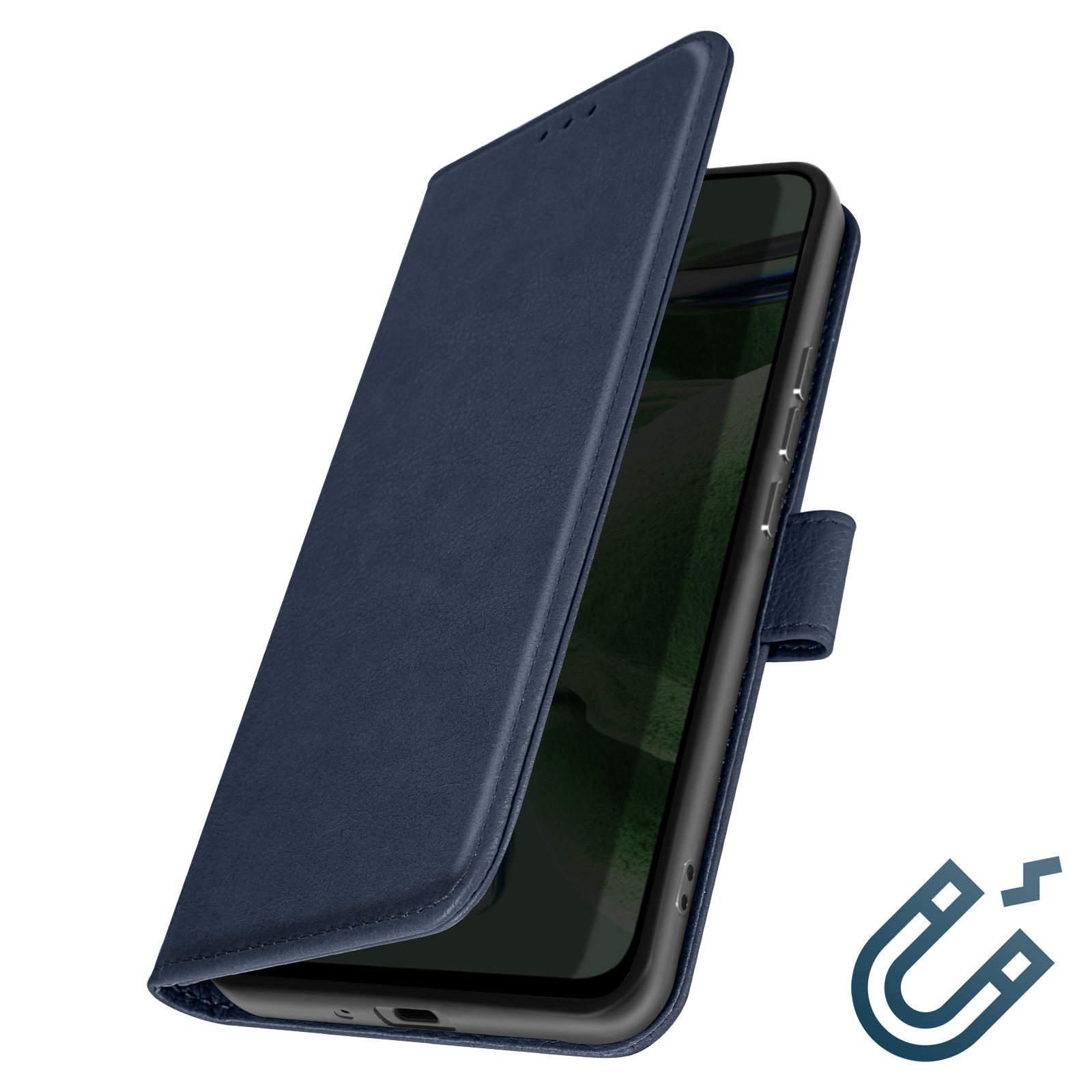Funda de teléfono para Huawei P30 Lite con protector de pantalla de vidrio  templado, cubierta transparente y soporte magnético para anillo de soporte
