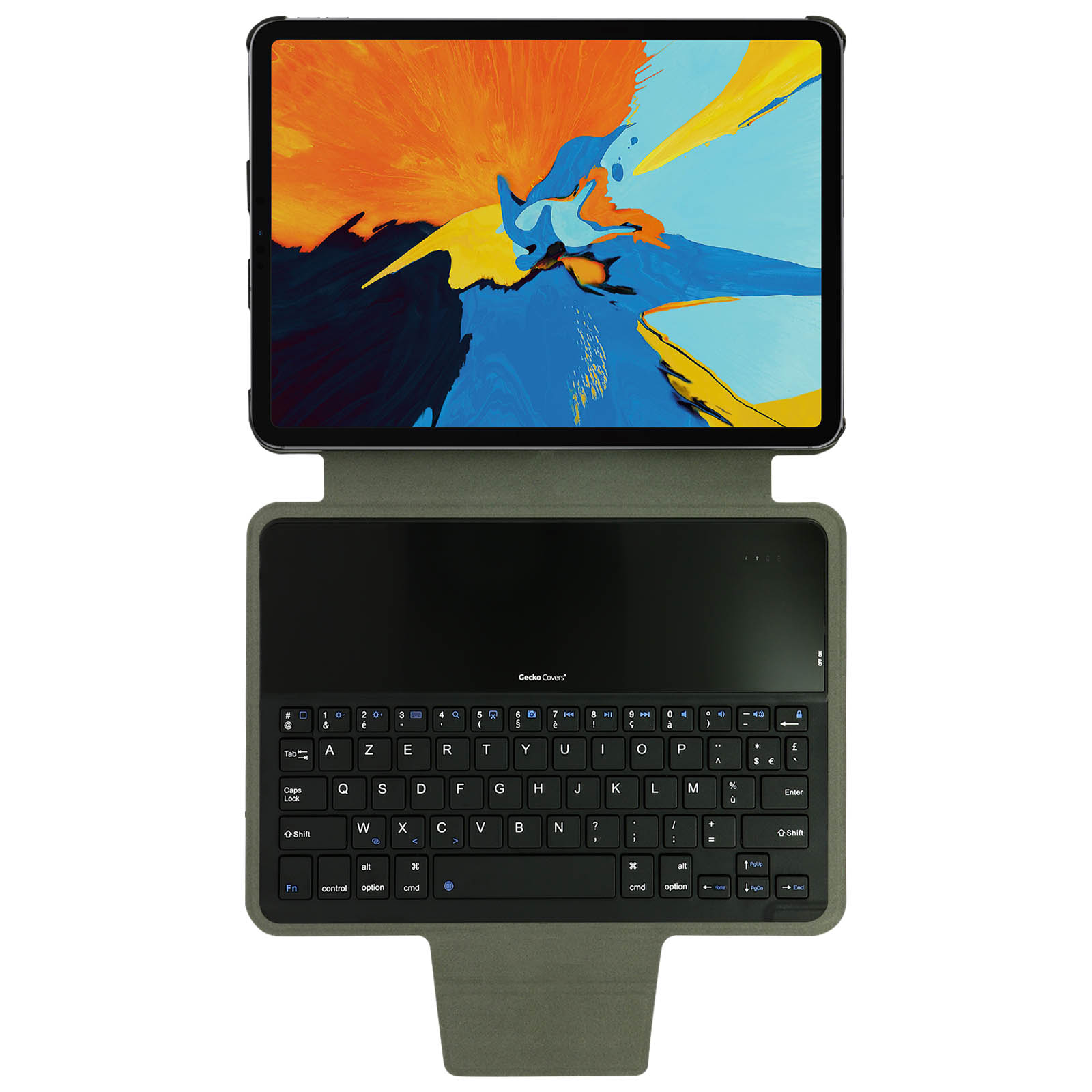 Housse iPad Pro 12.9 - Clavier QWERTZ - Housse clavier Bluetooth - Zwart