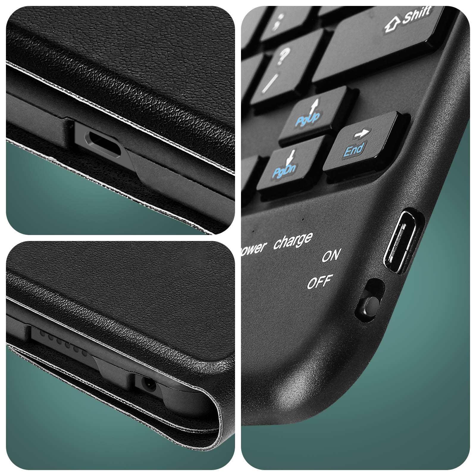 Custodia con tastiera QWERTY integrata, ultra-compatta per Lenovo Tab M10  Plus Gen 3 - Italiano