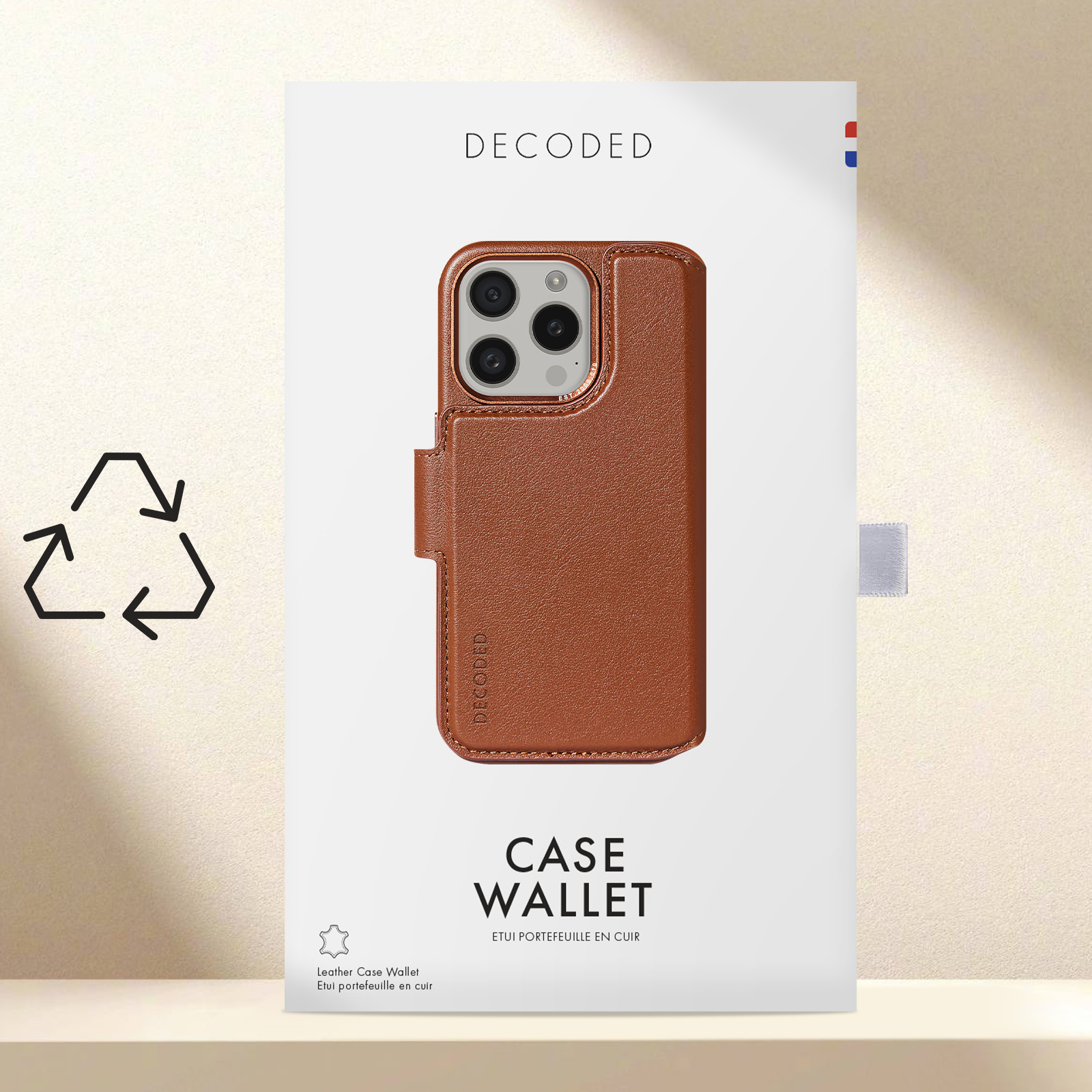 Decoded Étui Cuir pour iPhone 15 Pro Coque détachable Anti-chutes