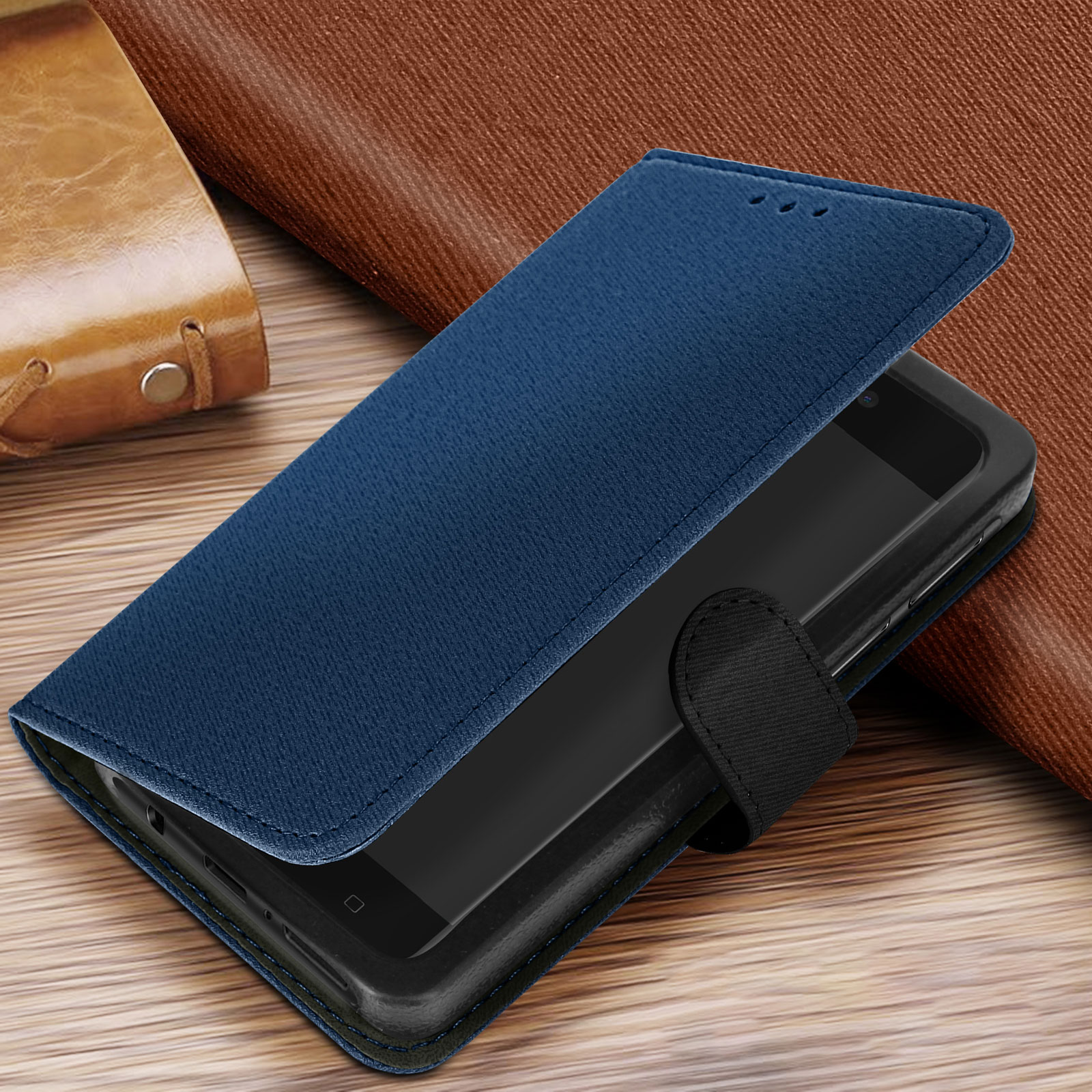 Étui Folio Universel Smartphone 142 x 68 mm Maintien Rotatif Magnétique  noir - Cdiscount Téléphonie