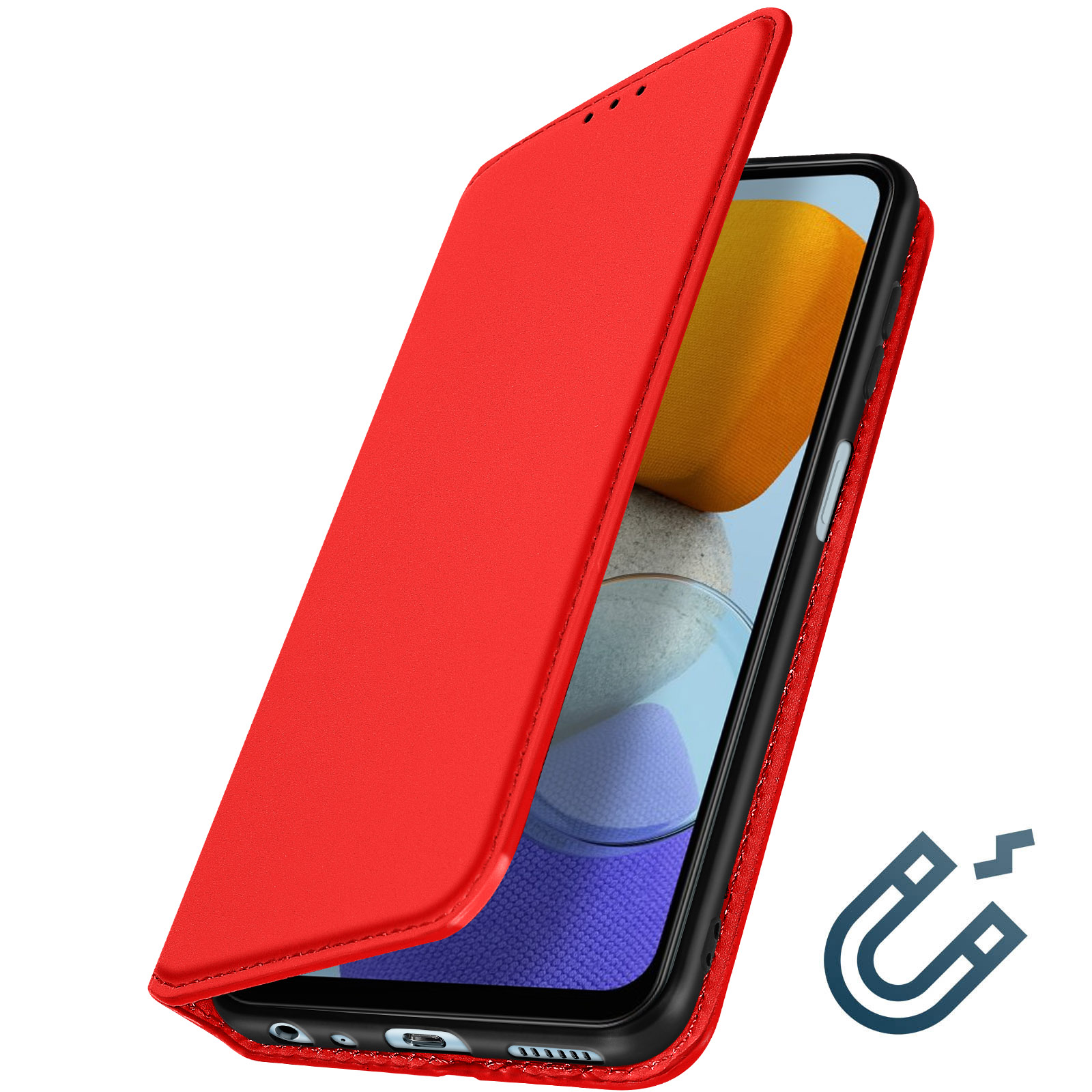 Etui Samsung M23 5G et A23 5G avec Clapet Magnétique, Porte-Cartes