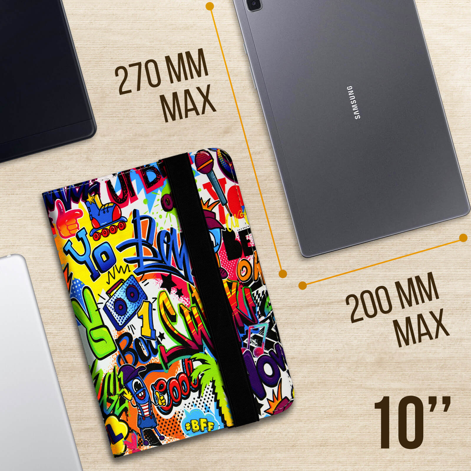 Housse Etui Tablette Galaxy Tab Universelle - 10 Pouces - Motif MM'S  3567045016870