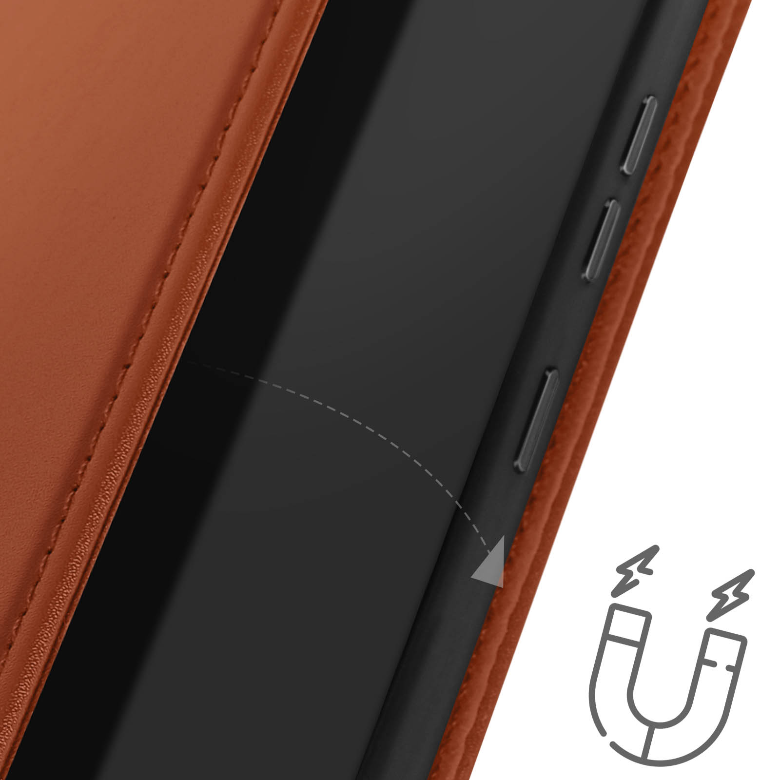 Samsung Leather Cover Funda de Piel Gris Claro para Galaxy S22 Plus