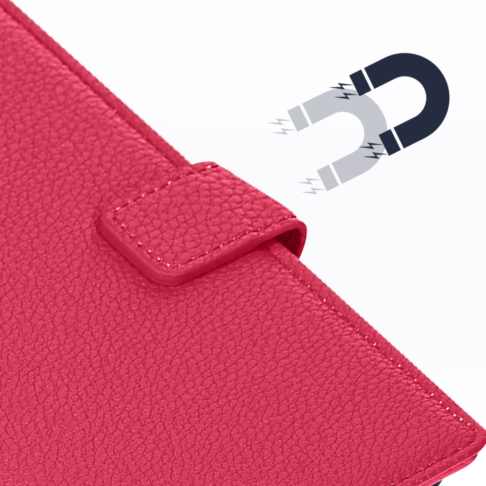 Para OPPO A79 5G Funda de cuero con botón lateral con textura de sarga  (rosa)