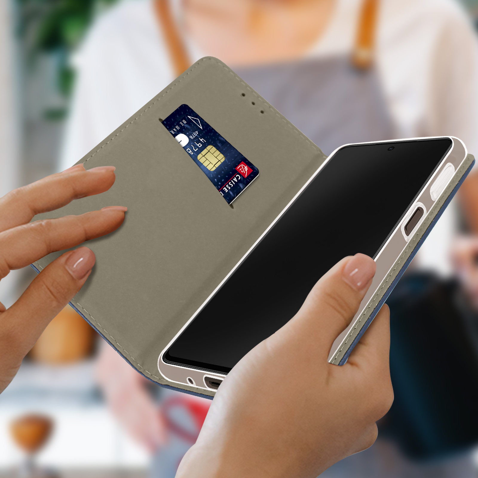 Avizar Étui pour Samsung Galaxy M53 5G avec Clapet Porte-carte