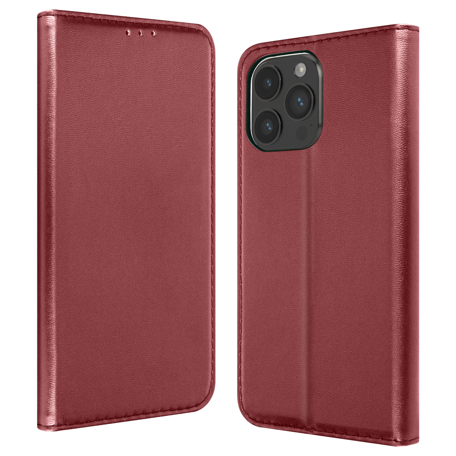 Funda iPhone 14 Plus con Solapa Magnética, Tarjetero y Soporte de Vídeo  Rojo - Spain