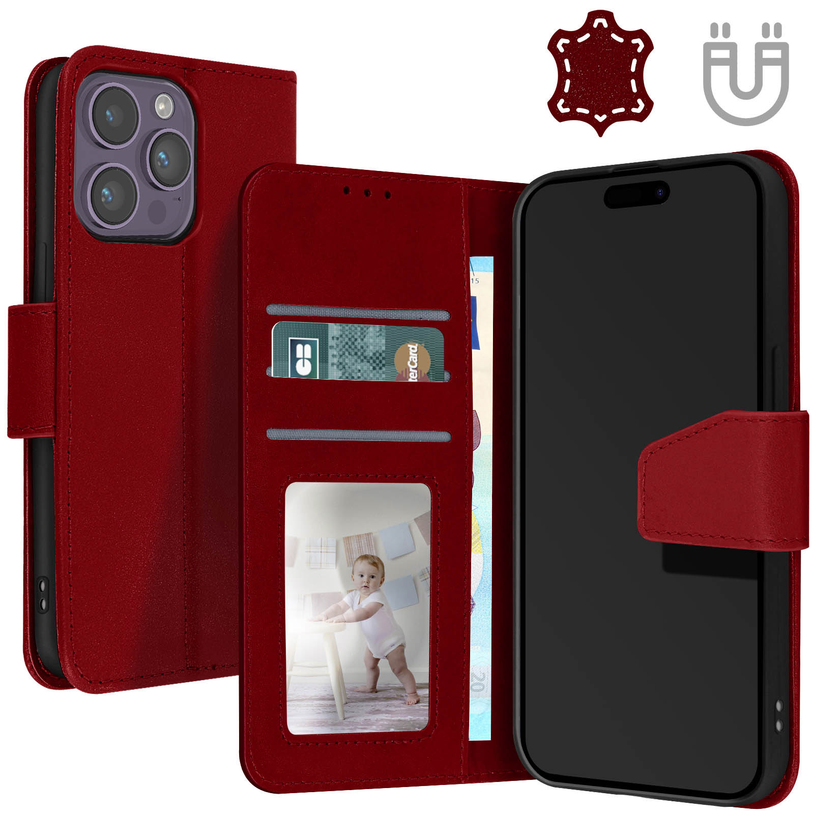 Convient pour Étuis de téléphone portable en cuir de qualité supérieure  pour iPhone 12 Pro Max 14 Plus 13 11 étui anti-rayures luxe mince ultra  mince couverture arrière