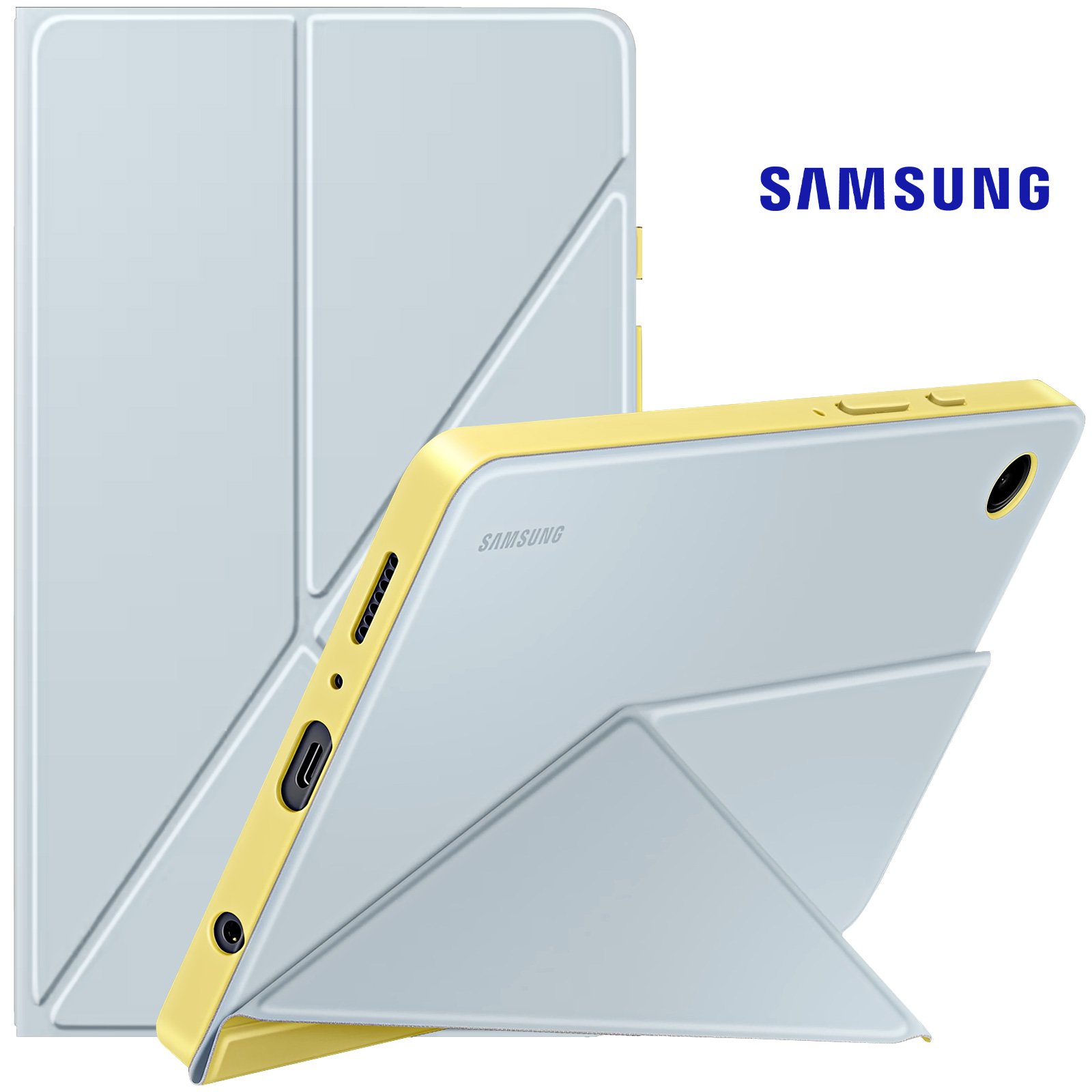 Étui Original Samsung Galaxy Tab A9 Support Multiposition, Book Cover Bleu  - Français