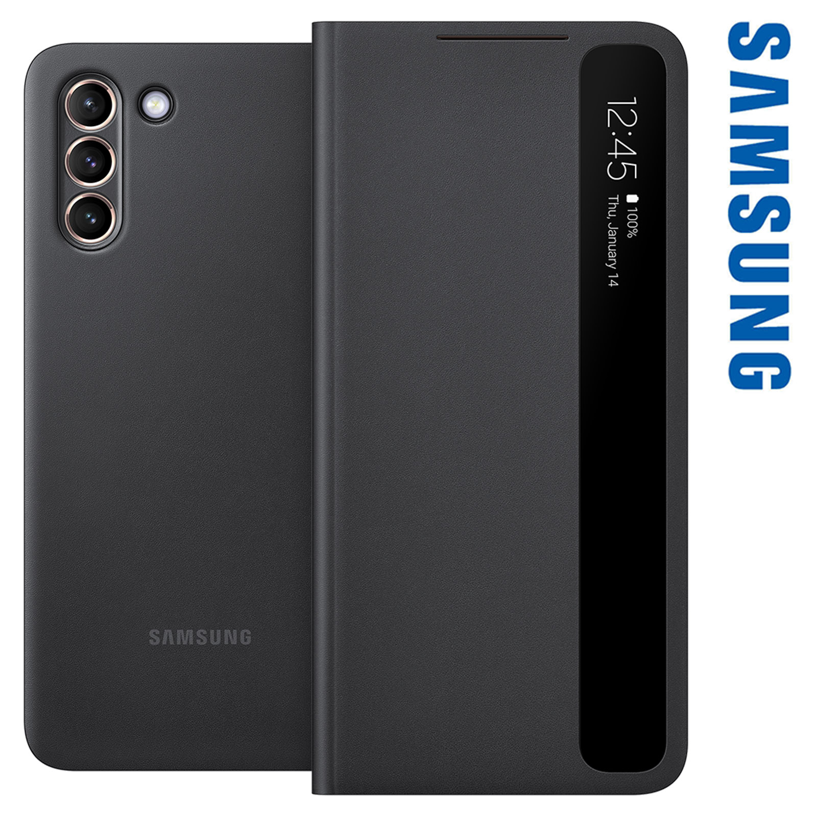 Funda Samsung Galaxy S21 Plus Clear View Original, Ventana Táctil  Inteligente – Negro - Spain
