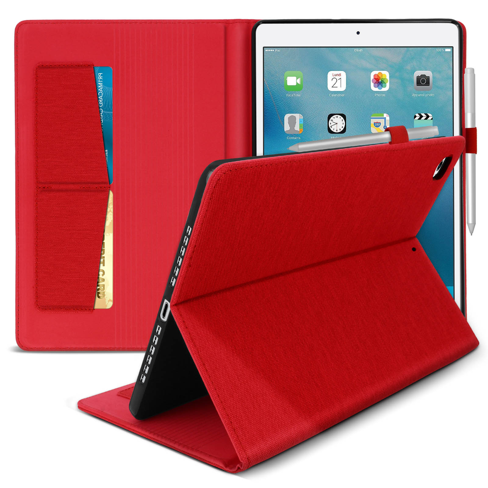 Étui pliable intelligent avec porte-stylet et rabat pour iPad – Paprikase