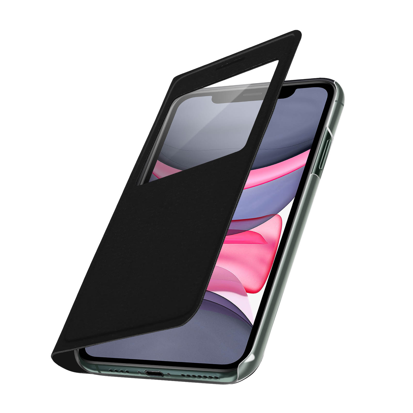 Mobigear GlassGuard - Coque Apple iPhone 11 Pro Max Coque arrière en Verre  trempé - Transparent / Noir 567185 