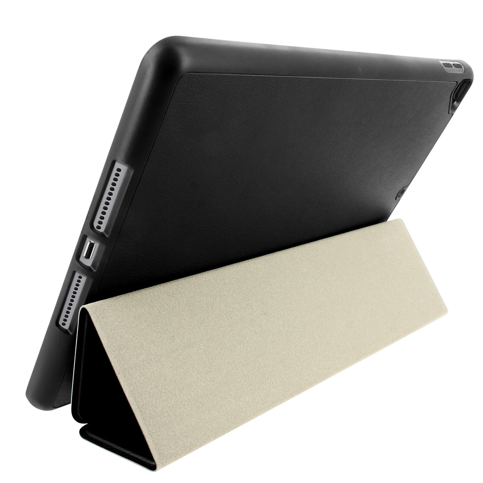 Housse Apple iPad 9 2021, iPad 8 2020 et iPad 7 2019 Folio fonction  support, Intérieur soft touch - Noir - Français