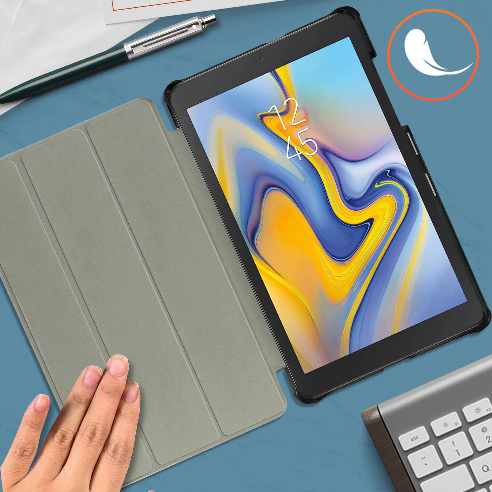 Avizar Étui Samsung Galaxy Tab A 8.0 2019 Support Video Design Fin