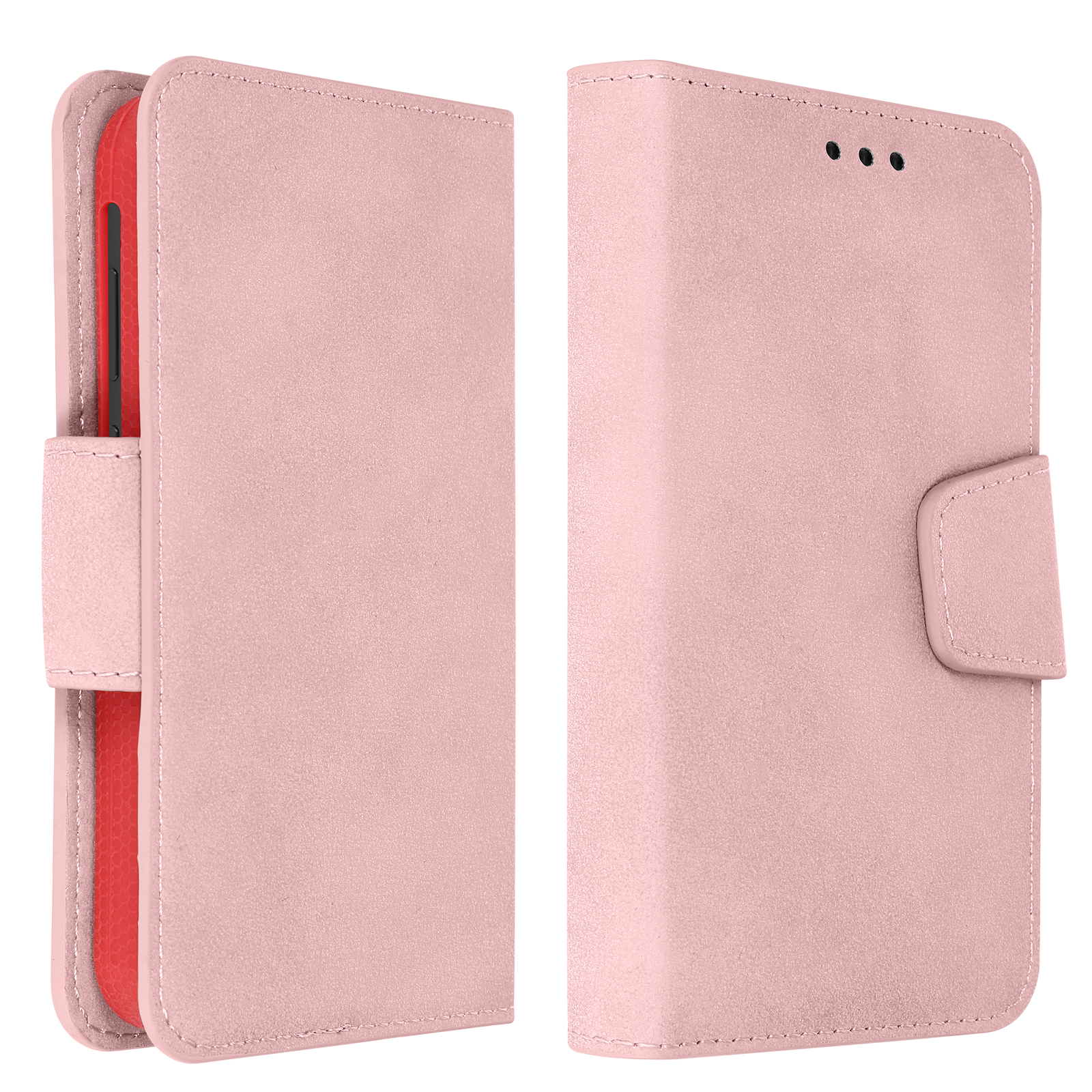 Étui Folio Universel Portefeuille effet Vieilli, Taille XL - Rose - Français