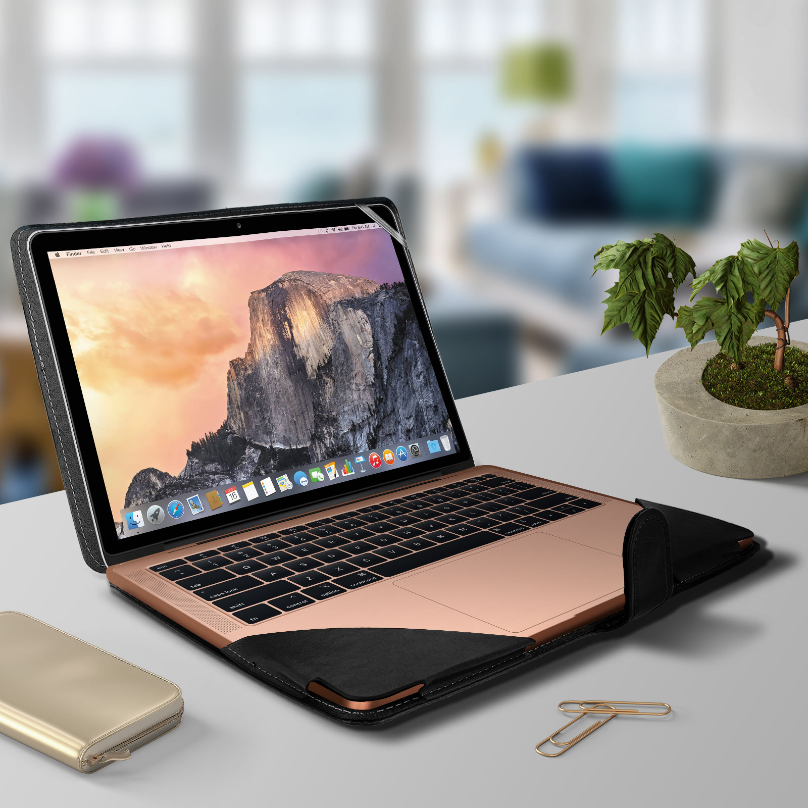 Housse en cuir MacBook Pro/Air  Couleur rouge - THE ERITAGE