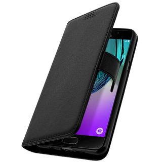 Noir Aicoco Coque Galaxy A5 2016 Étui Housse en Cuir Flip Case Cover pour Samsung Galaxy A5 2016 