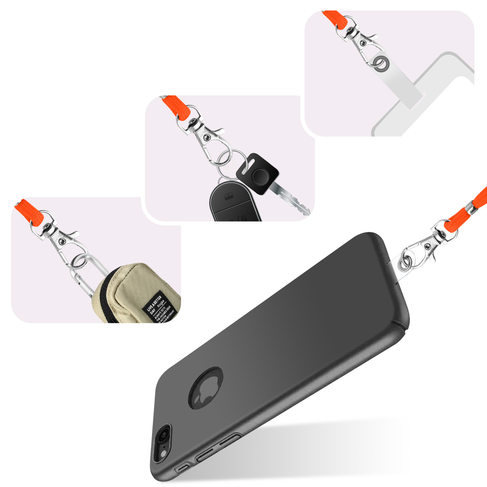 Avizar Cordon Téléphone Longueur 85cm Ajustable Accroche Universelle Beige  - Accessoires divers smartphone - LDLC