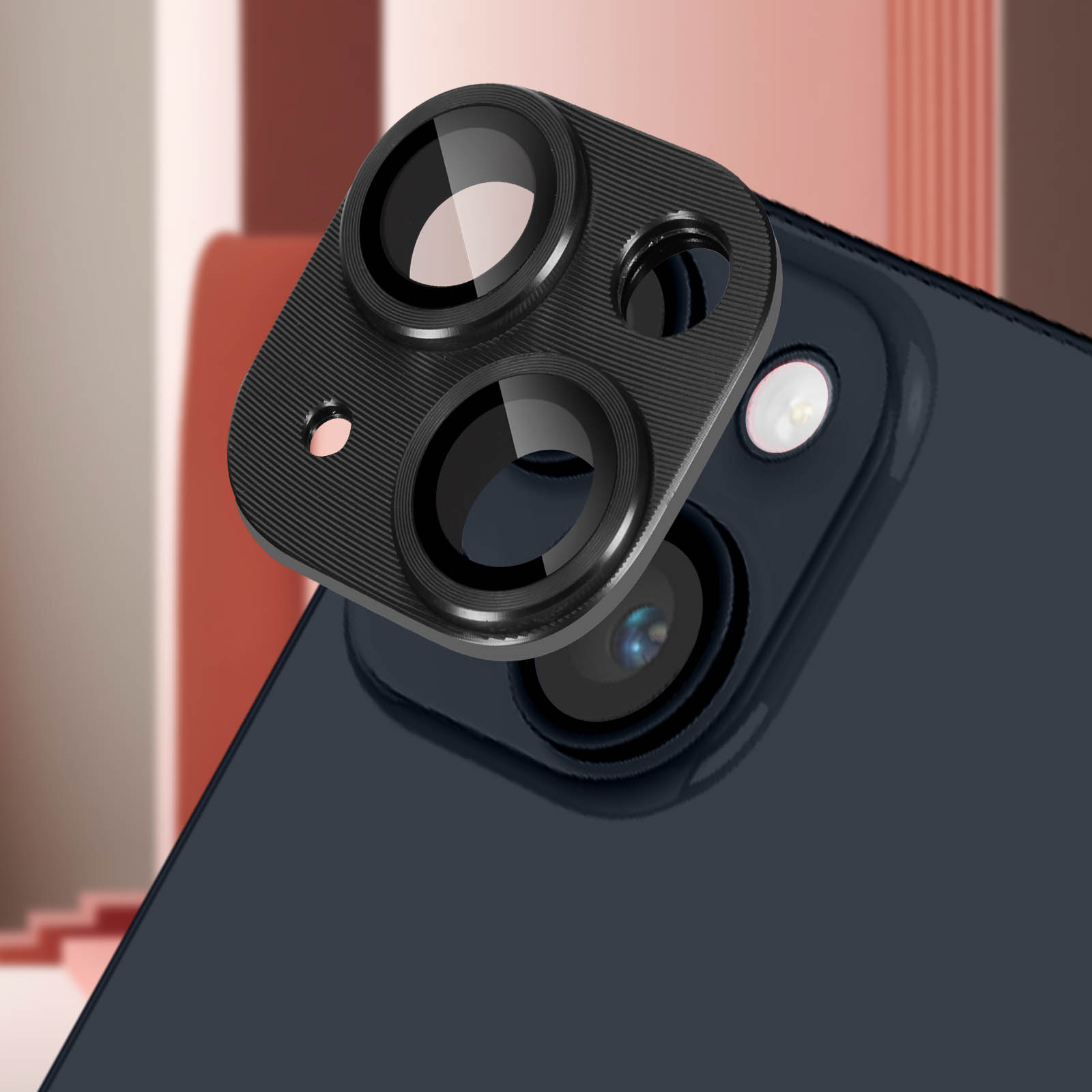 Pellicola Protezione Fotocamera IPhone 14 Pro/Pro Max - Vetro Temperato Con Lega Alluminio, 4 Pezzi - Colore Grafite - Foto 2