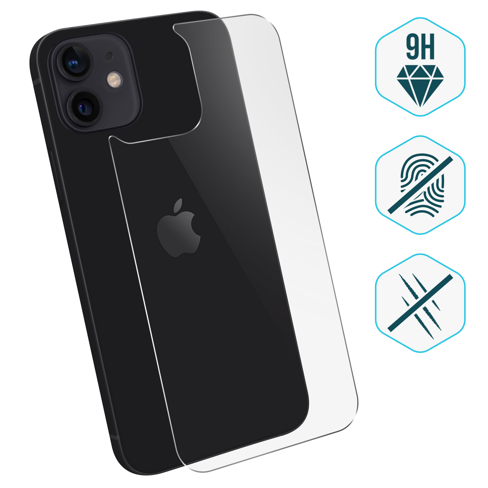 Tout pour iphone - Iphone 12 noir de protection écran en verre