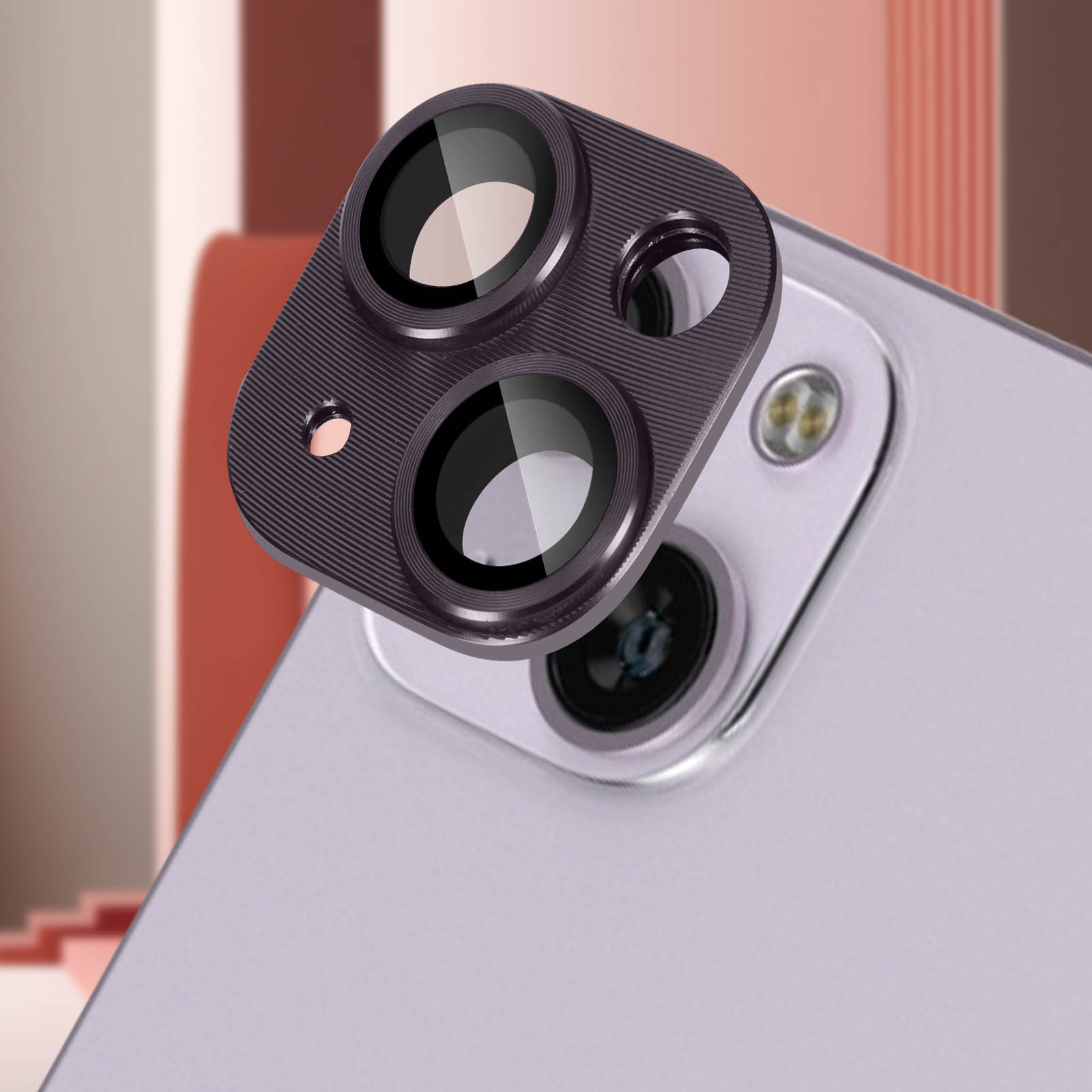 Protection Caméra iPhone 14 Pro et 14 Pro Max en Verre Trempé + Alliage  d'Aluminium, Résistant - Violet