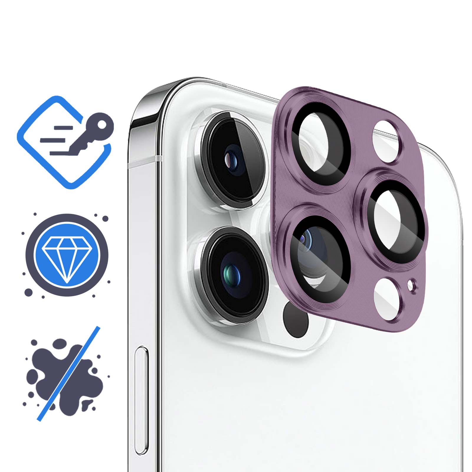Protection Caméra iPhone 14 Pro et 14 Pro Max en Verre Trempé +
