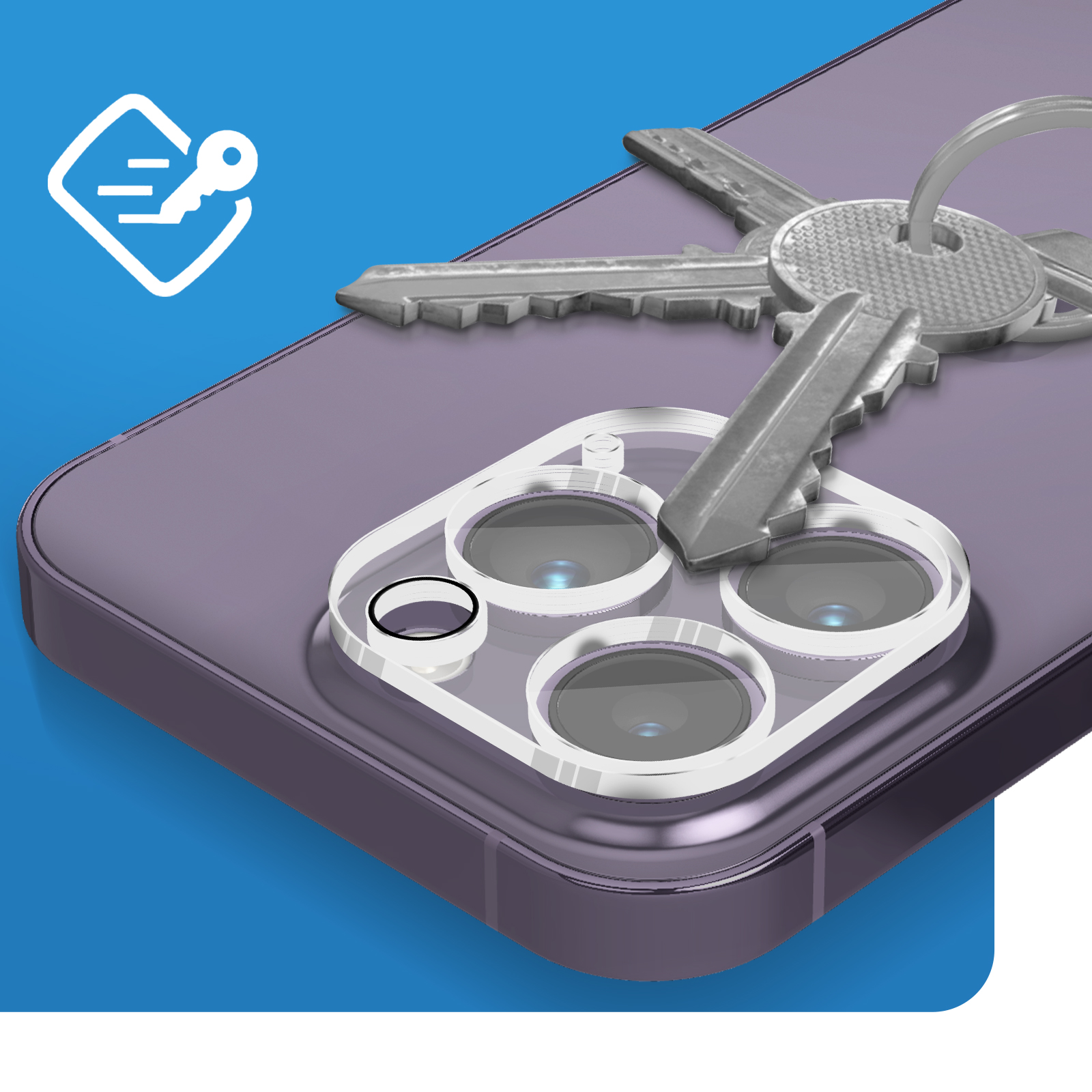 Verre trempé Pour Apple iPhone 14 Pro Max [3 Pack Ecran + 2 Pack Caméra]  Haute résistance - Protection Avant + Arrière - Anti-traces