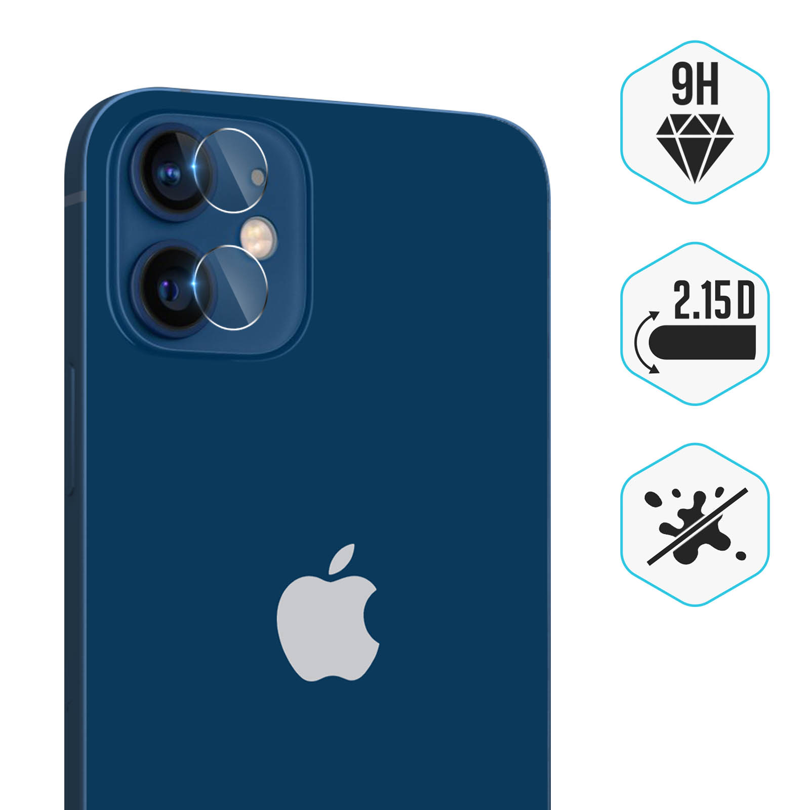 Protector Cámara iPhone 12 / 12 Mini Cristal Templado Resistente