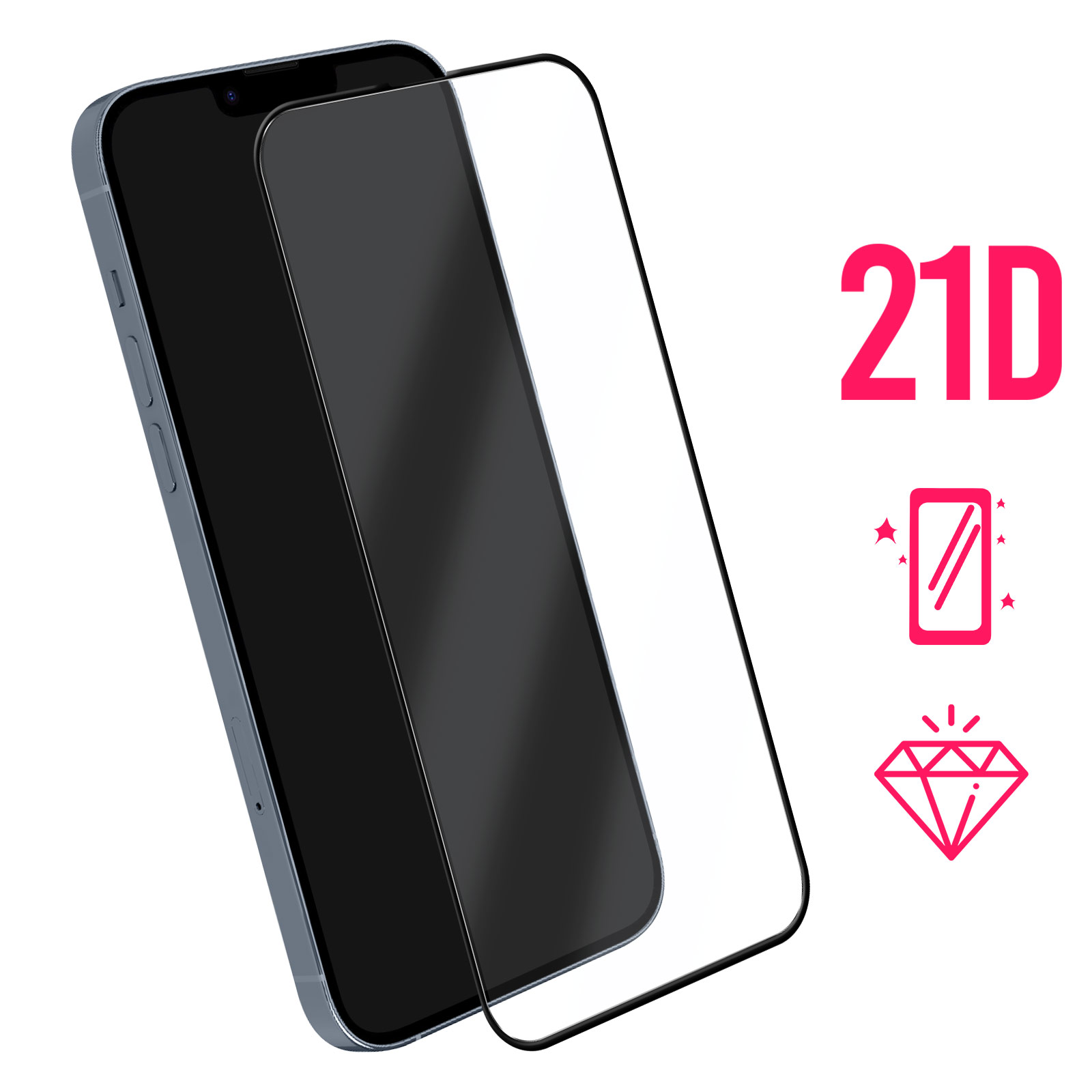 Pour iPhone 13 Mini -3 Films de protection verre trempé ( écran , dos et  caméra ) [Novago]
