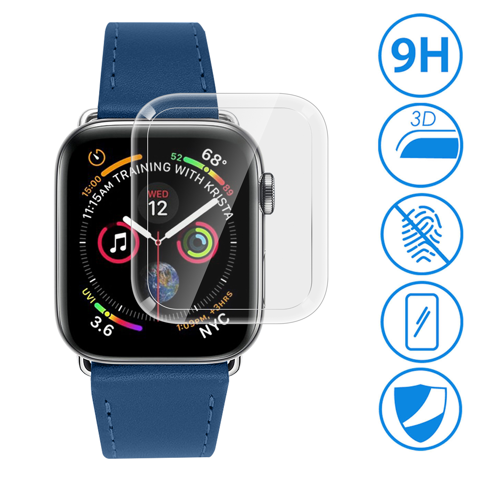 Protection d'écran Apple Watch Series 4 / 5 / 6 / SE (44 mm) - Accessoires  Apple Watch