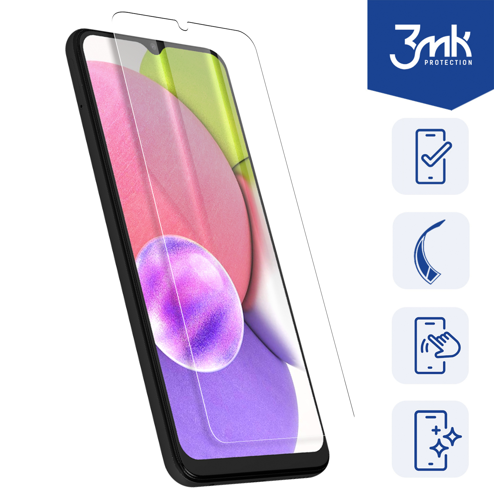 1 Film Verre Trempé Protecteur d'écran NOIR Pour Samsung Galaxy A32 5G 6.5