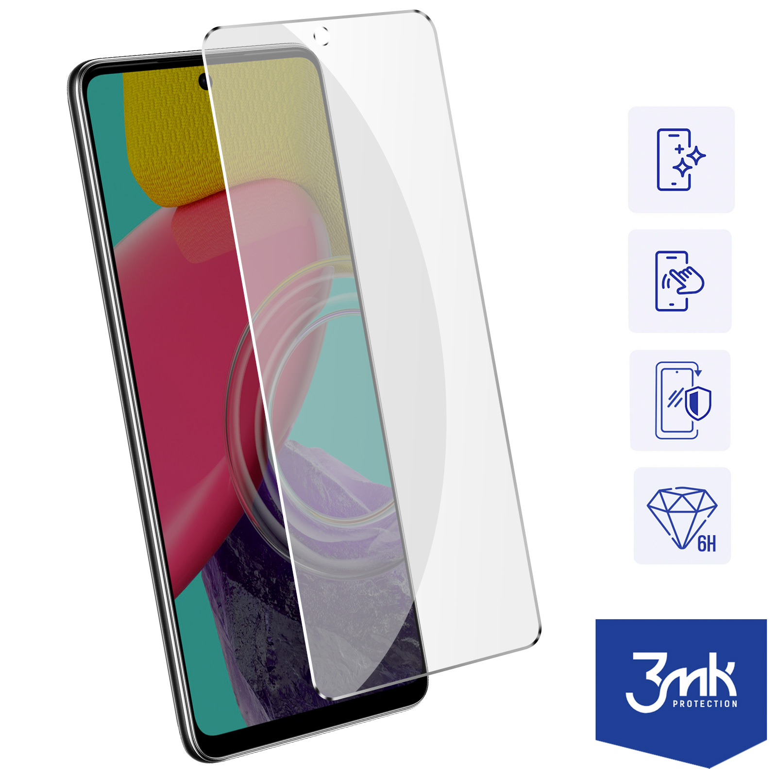 Samsung Galaxy M53 5G - tempered glass, glass screen protector 3MK