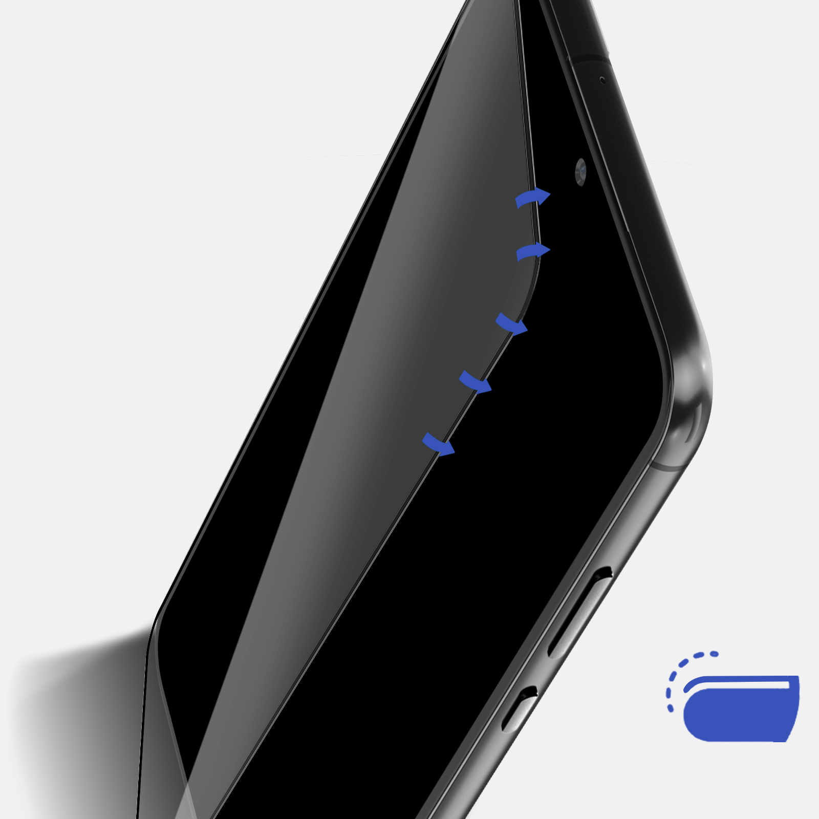 Verre Trempé Samsung Galaxy S22, Ultra-Fin avec Contour Noir, Série  HardGlass Max Lite - 3mk - Français