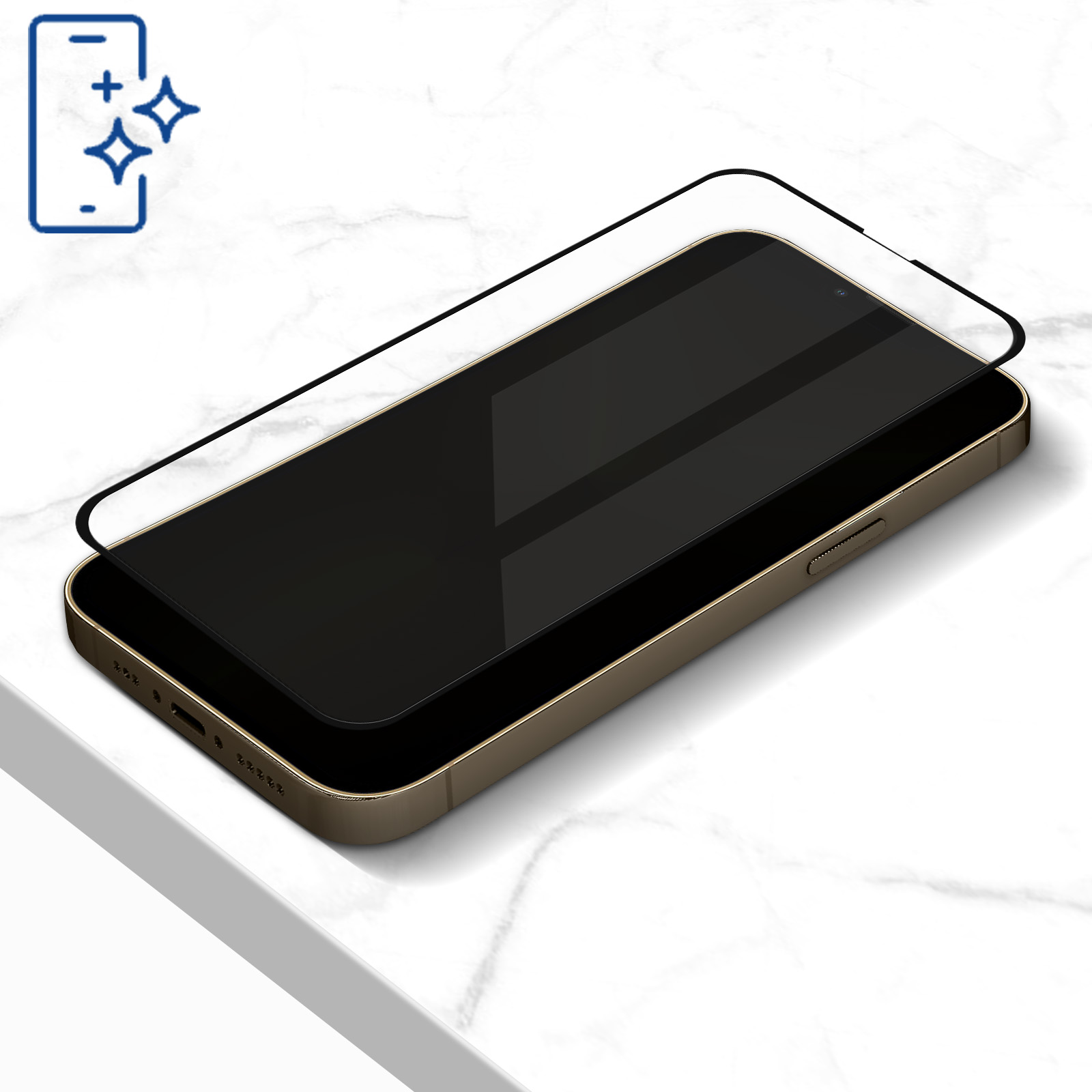 Protection d'écran pour smartphone CABLING ® Protection Objectif Caméra  pour iPhone 13 Pro et Pro Max avec contour noir en verre trempé 9H, Ultra  HD, Anti-Rayures